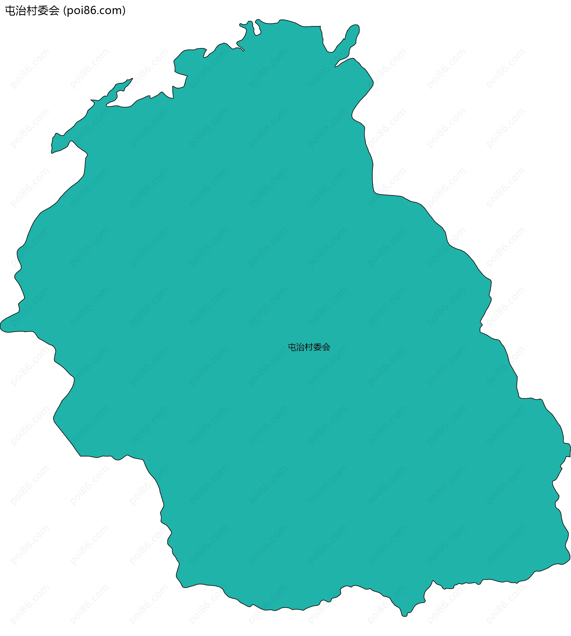 屯治村委会边界地图