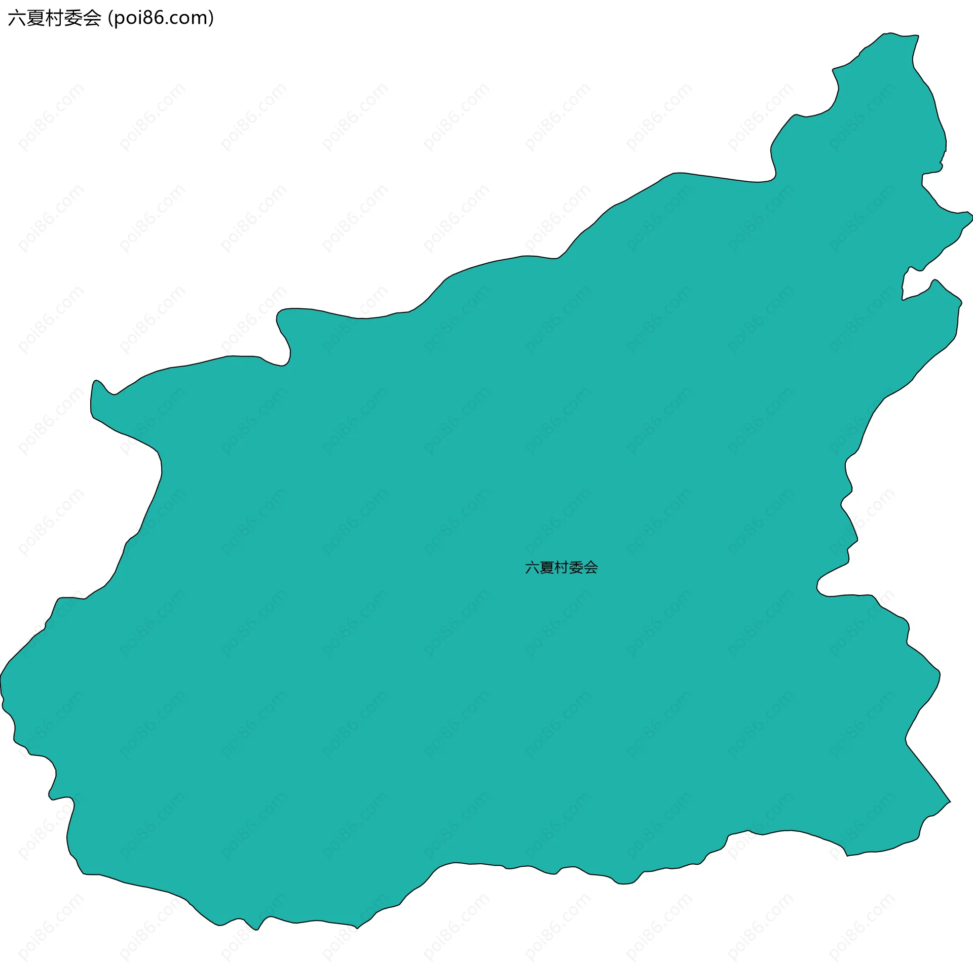 六夏村委会边界地图