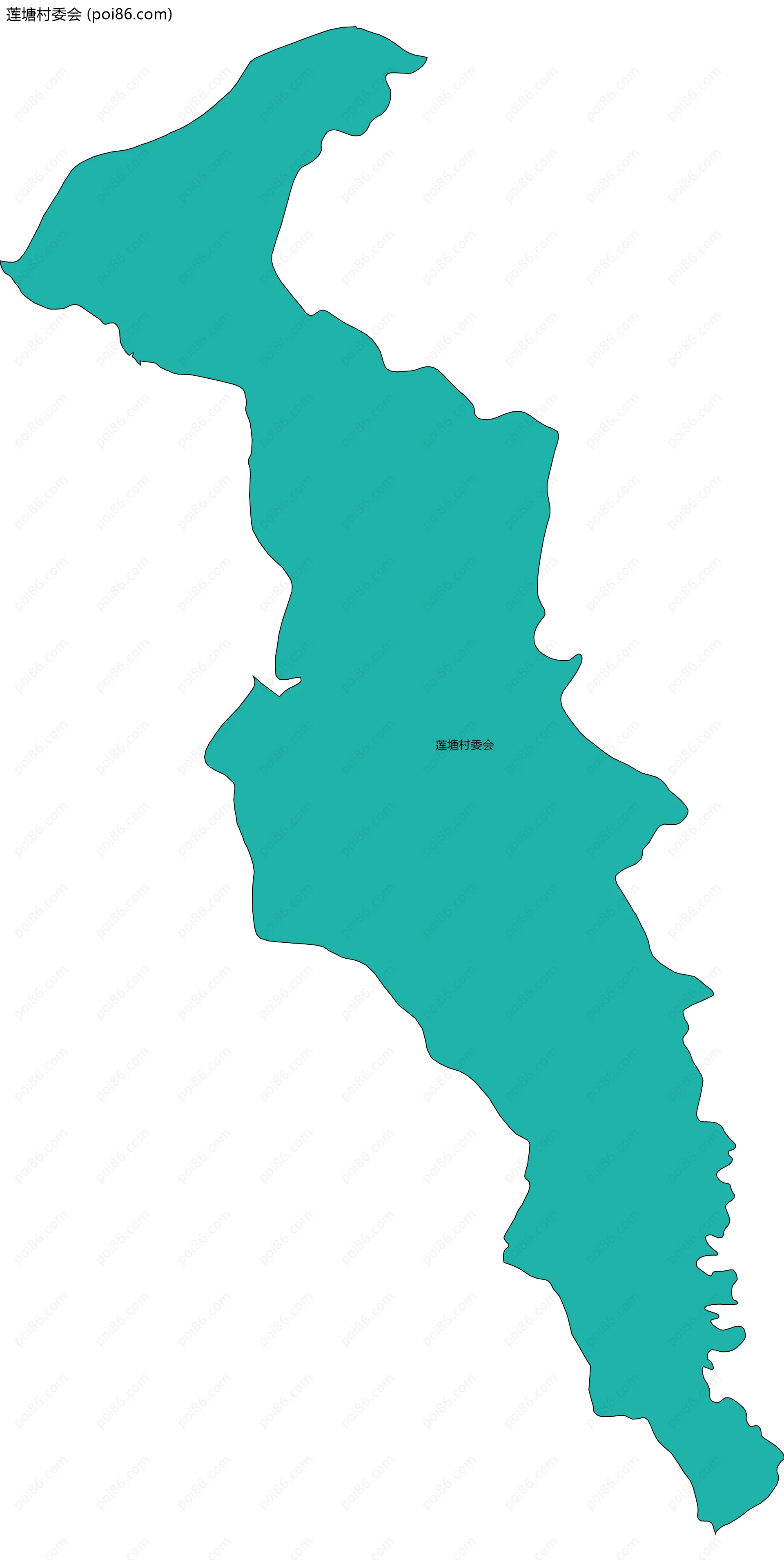 莲塘村委会边界地图