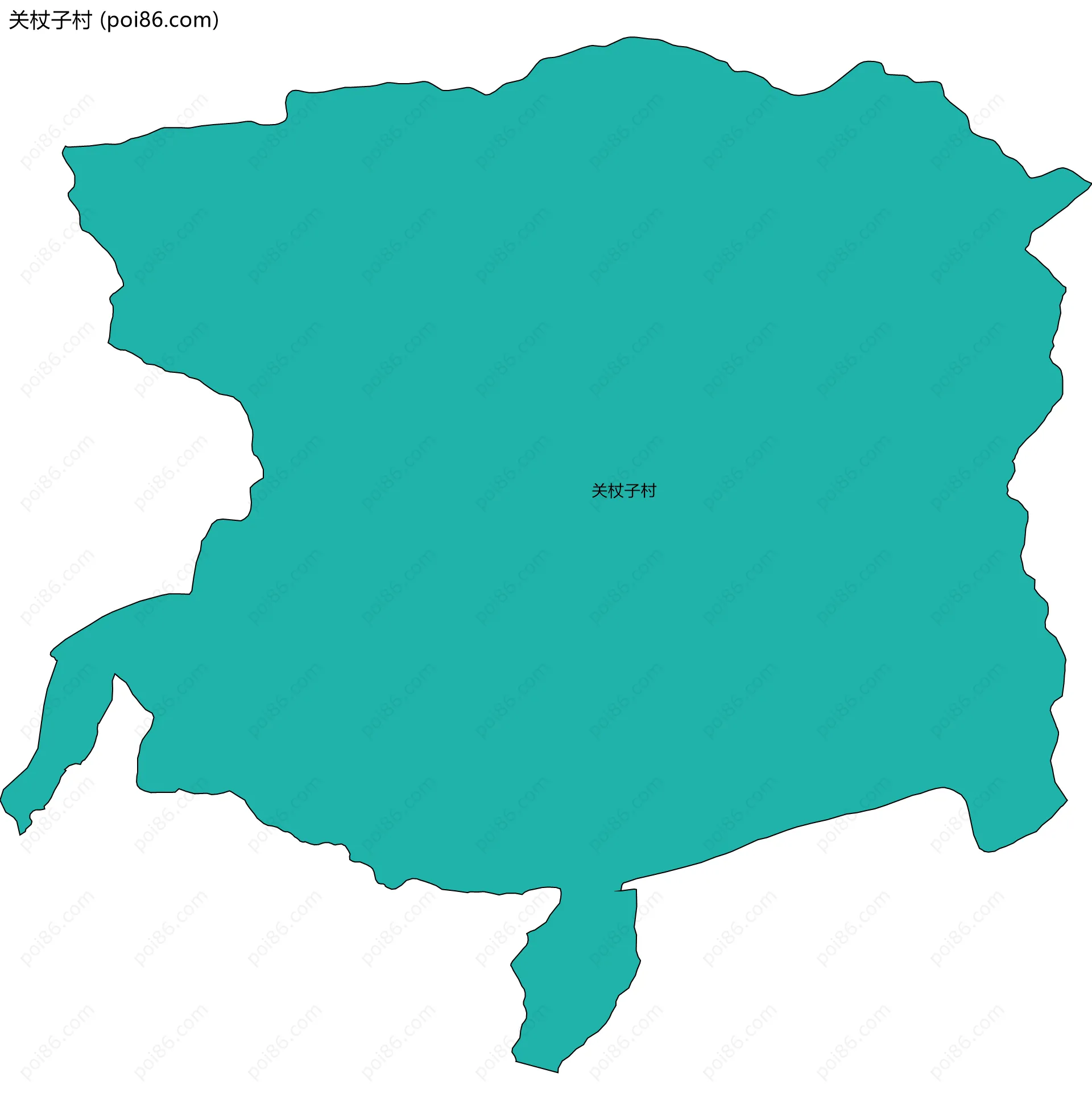 关杖子村边界地图
