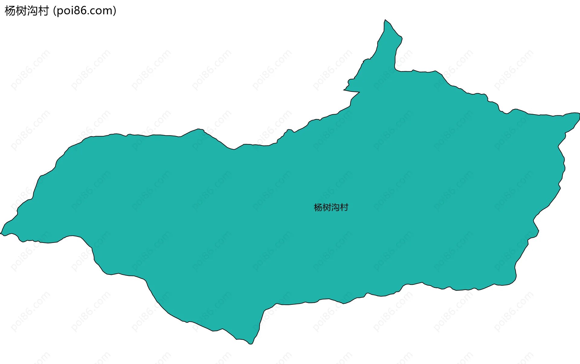 杨树沟村边界地图