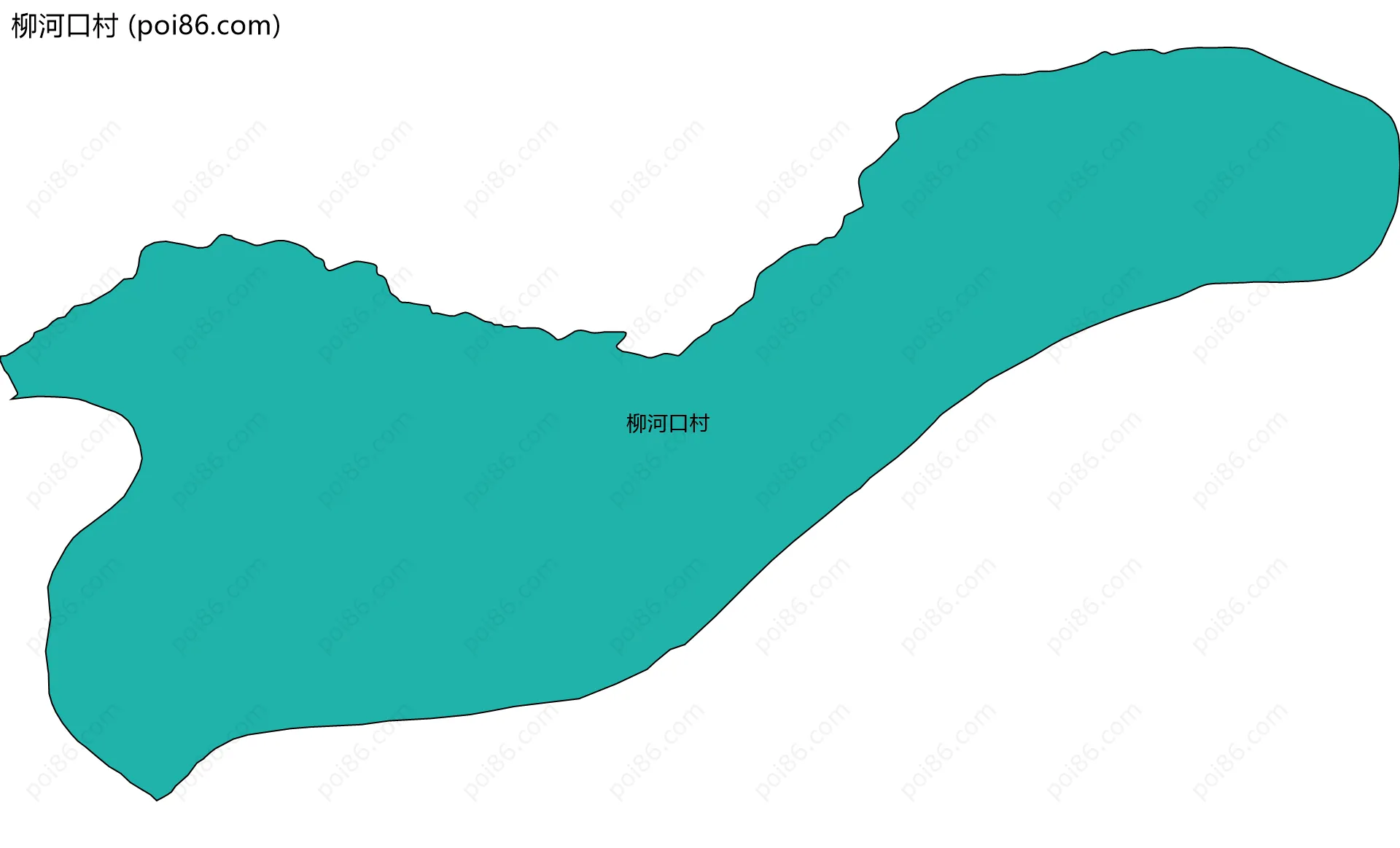 柳河口村边界地图