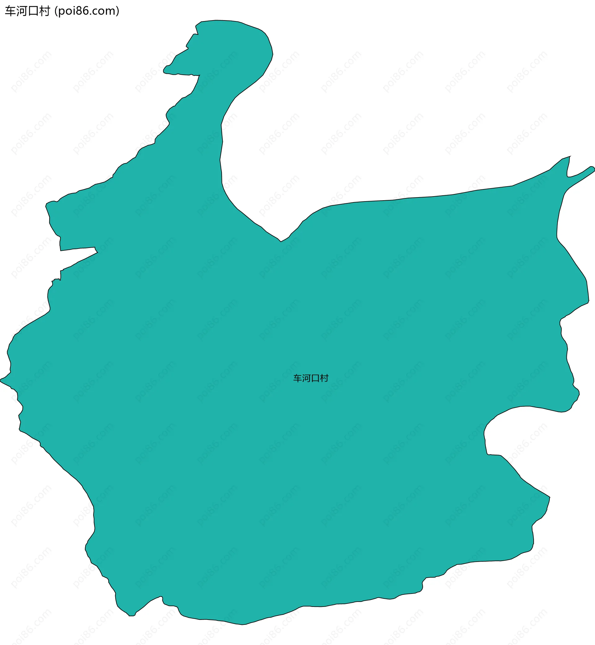 车河口村边界地图