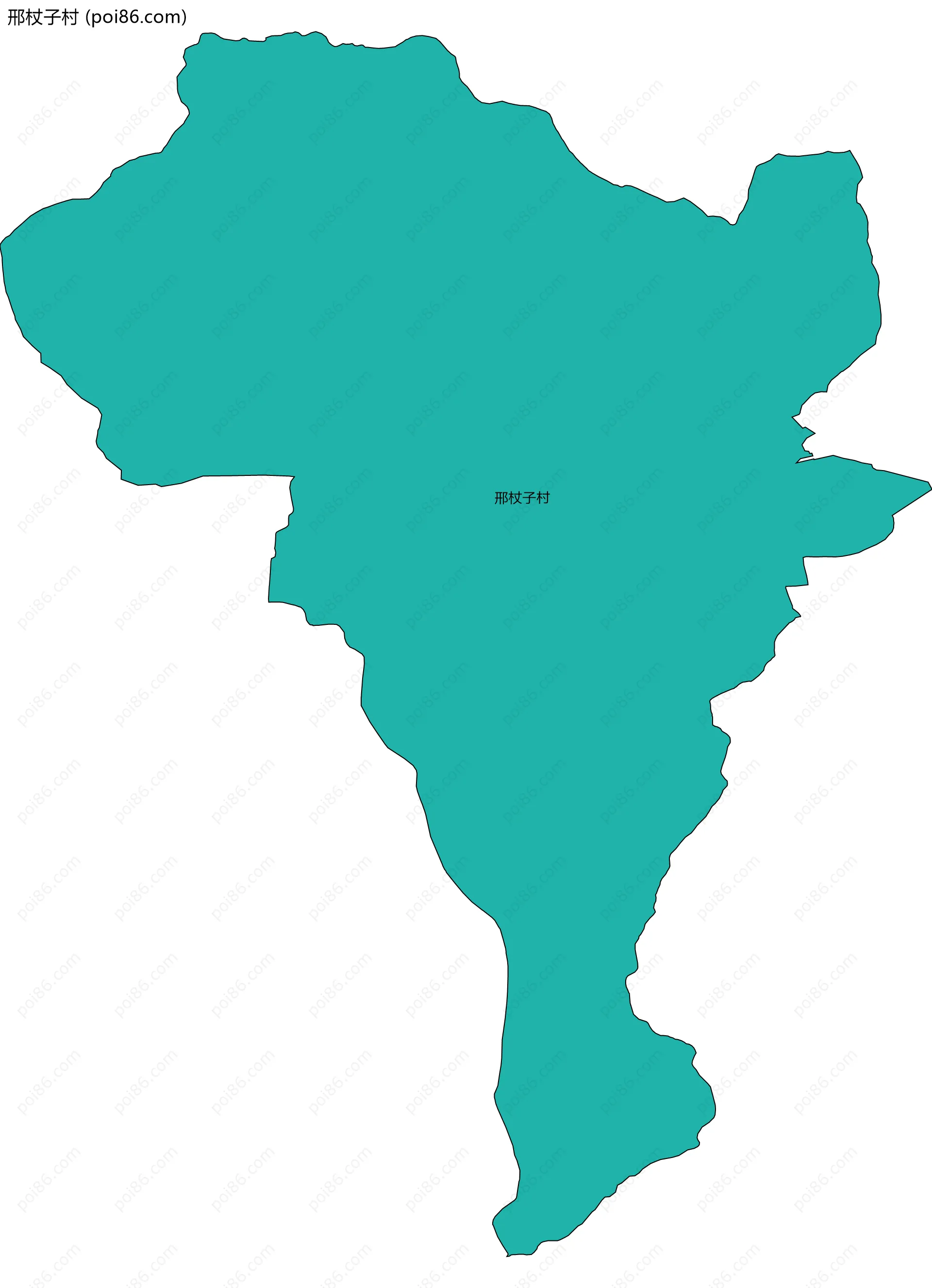 邢杖子村边界地图