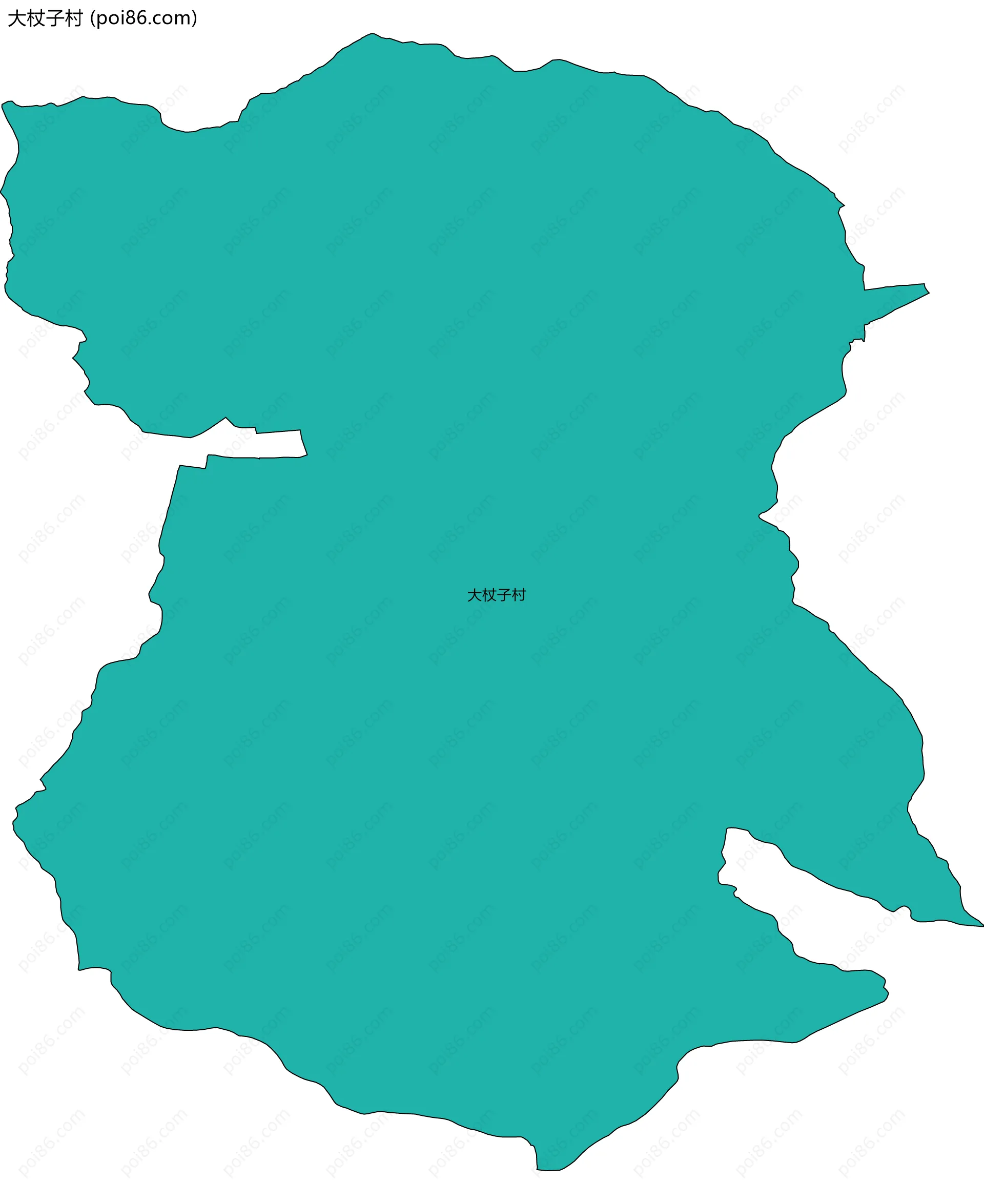 大杖子村边界地图