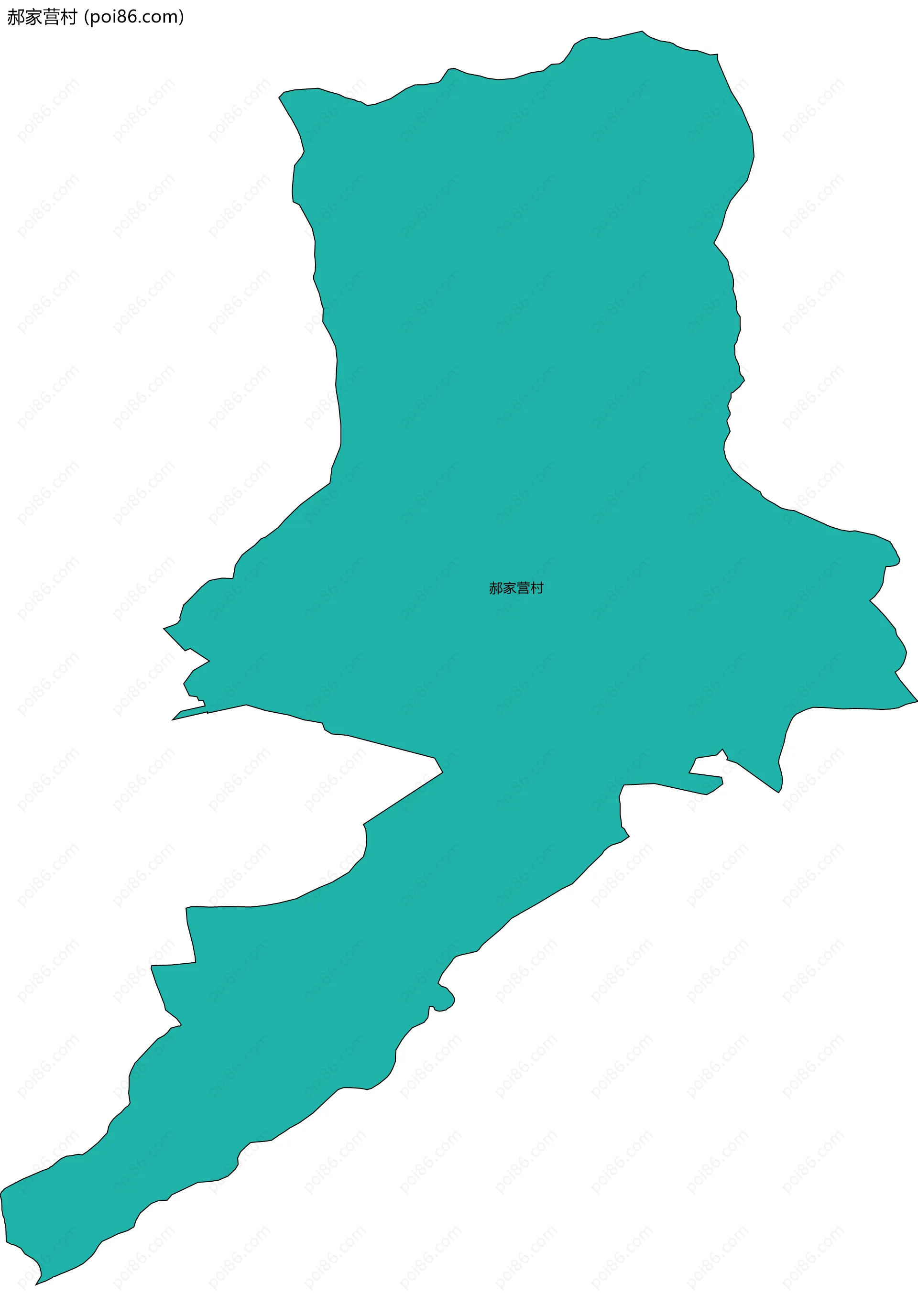 郝家营村边界地图