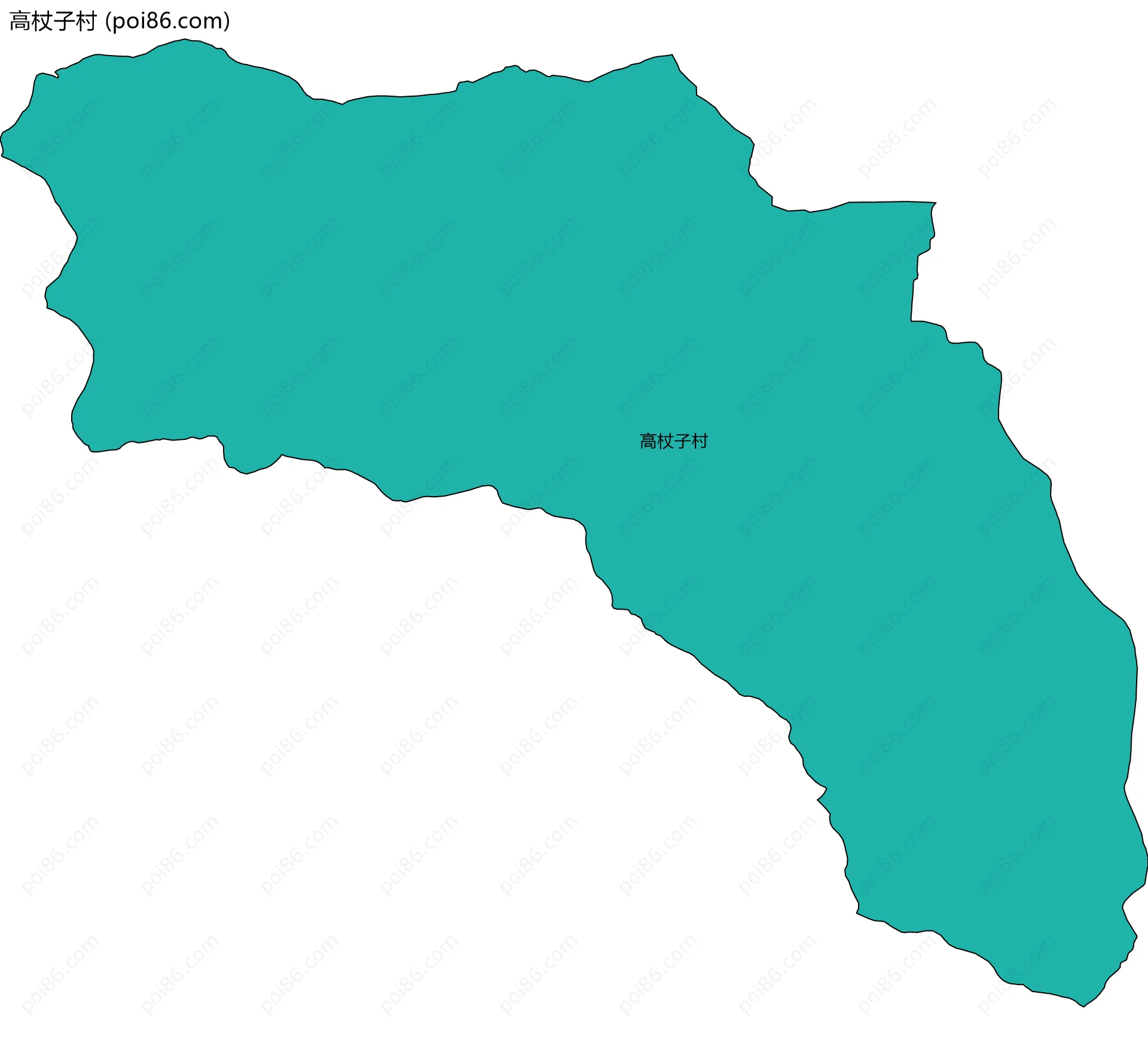 高杖子村边界地图