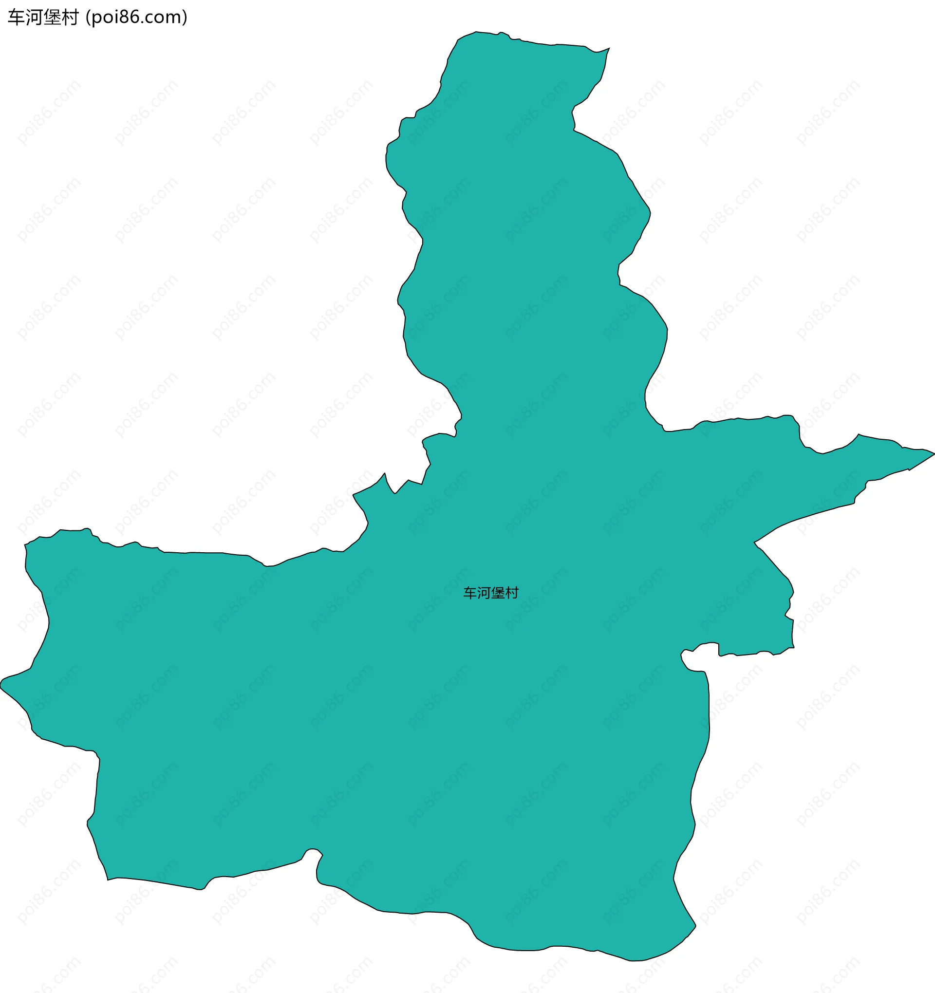 车河堡村边界地图