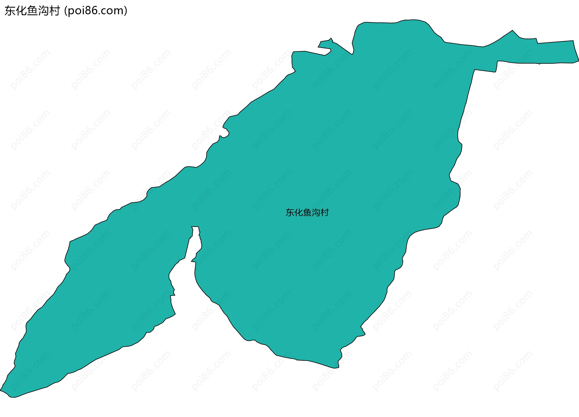 东化鱼沟村边界地图