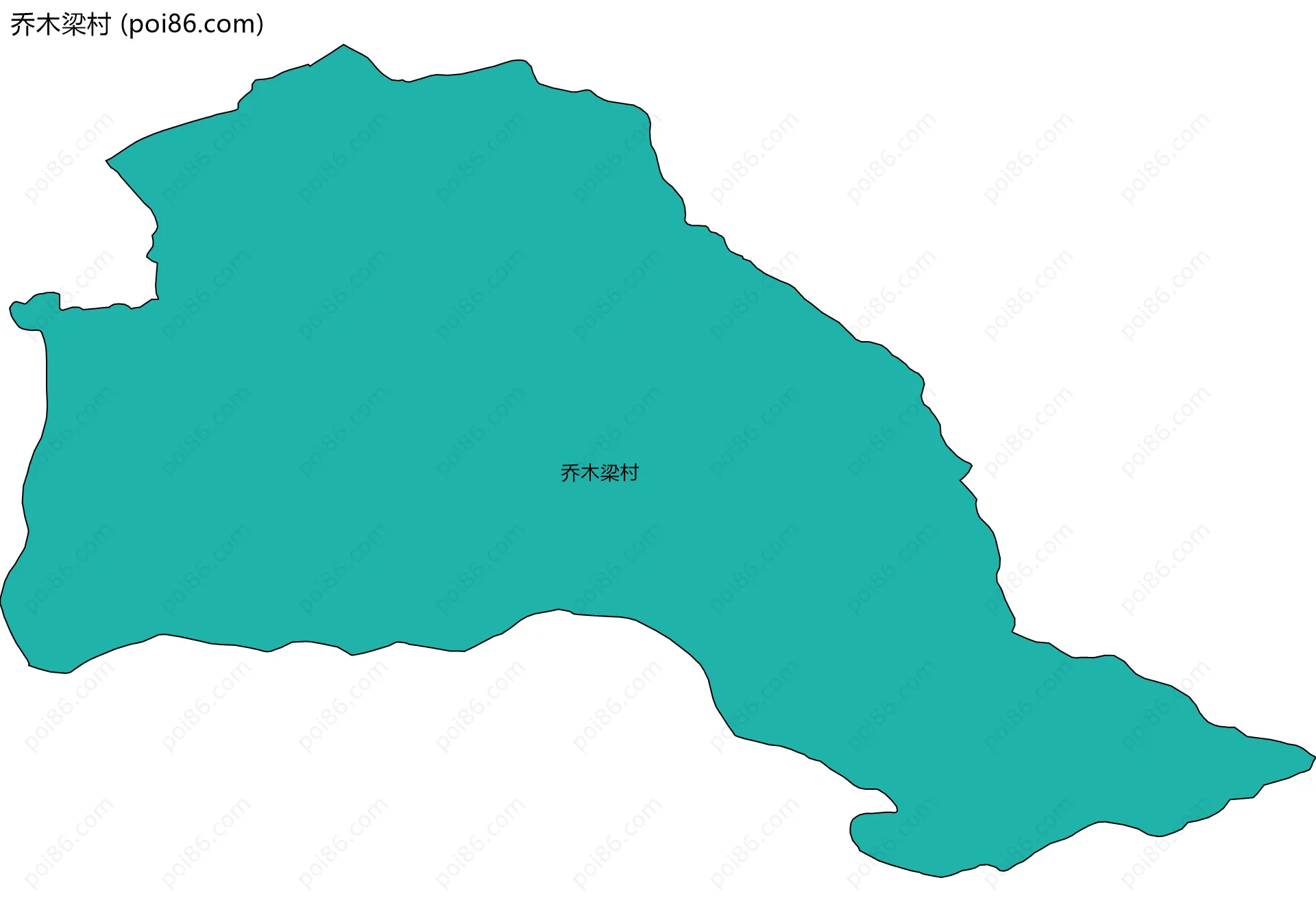 乔木梁村边界地图