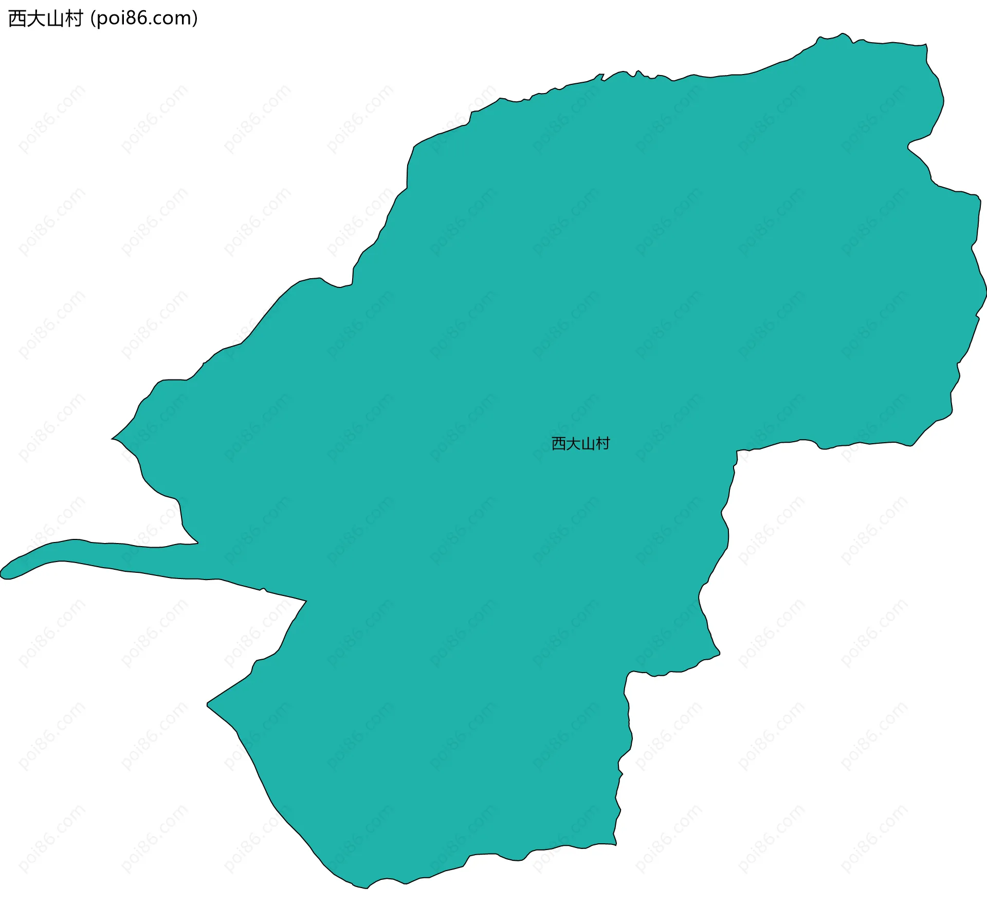 西大山村边界地图