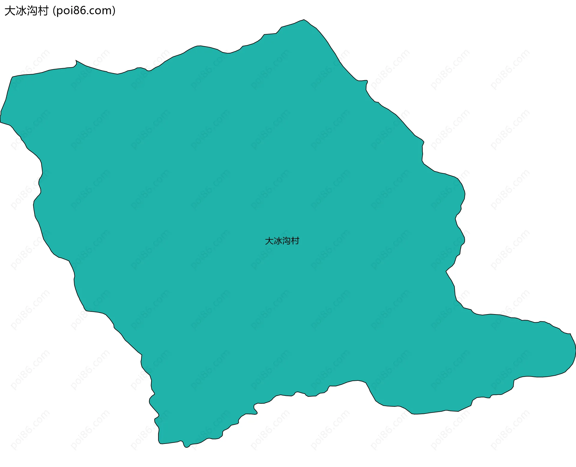 大冰沟村边界地图