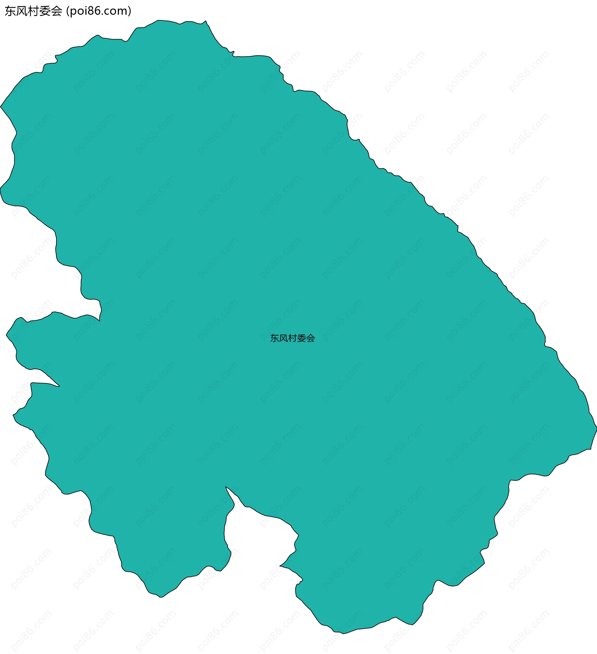 东风村委会边界地图