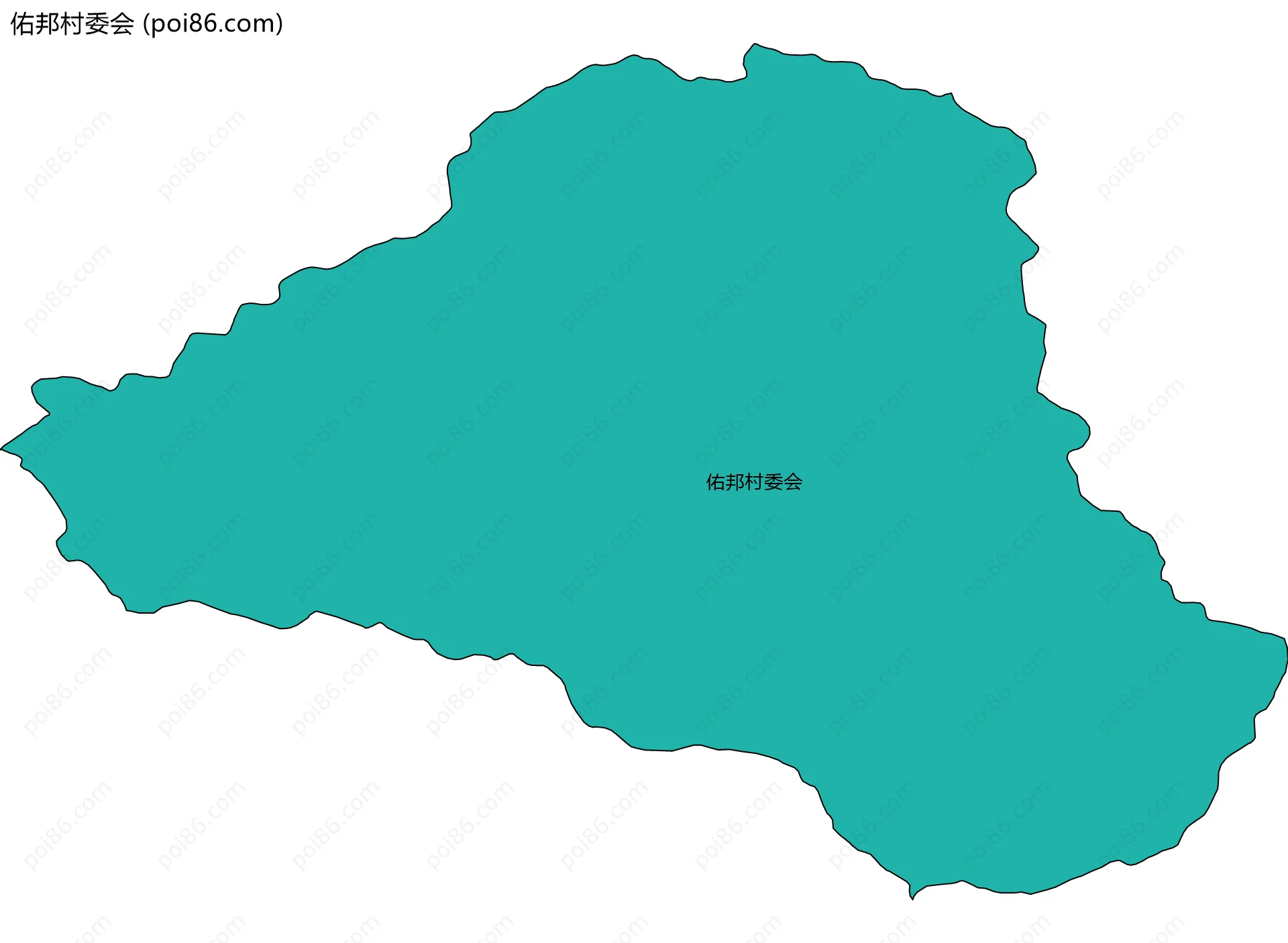 佑邦村委会边界地图