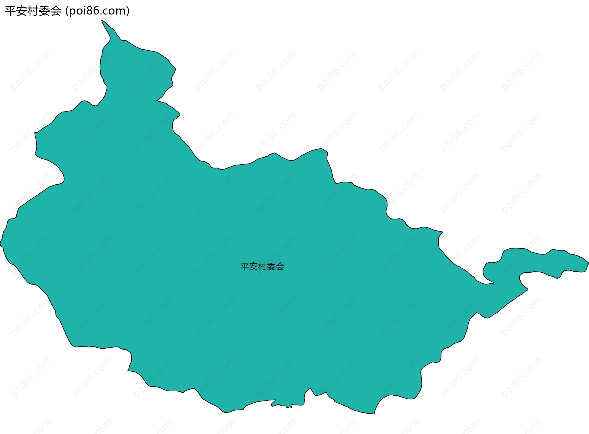 平安村委会边界地图