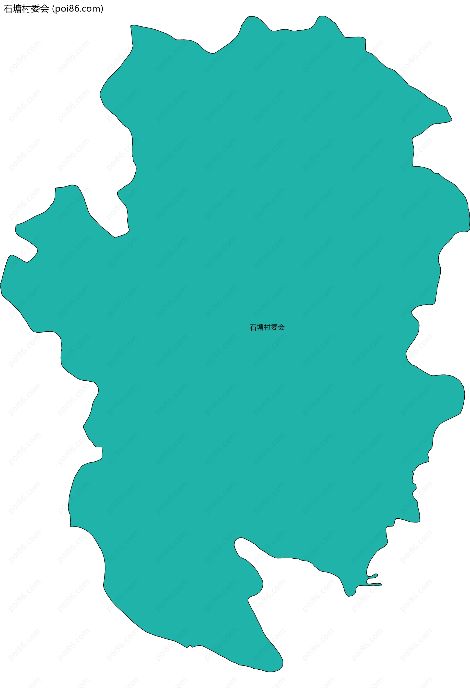 石塘村委会边界地图
