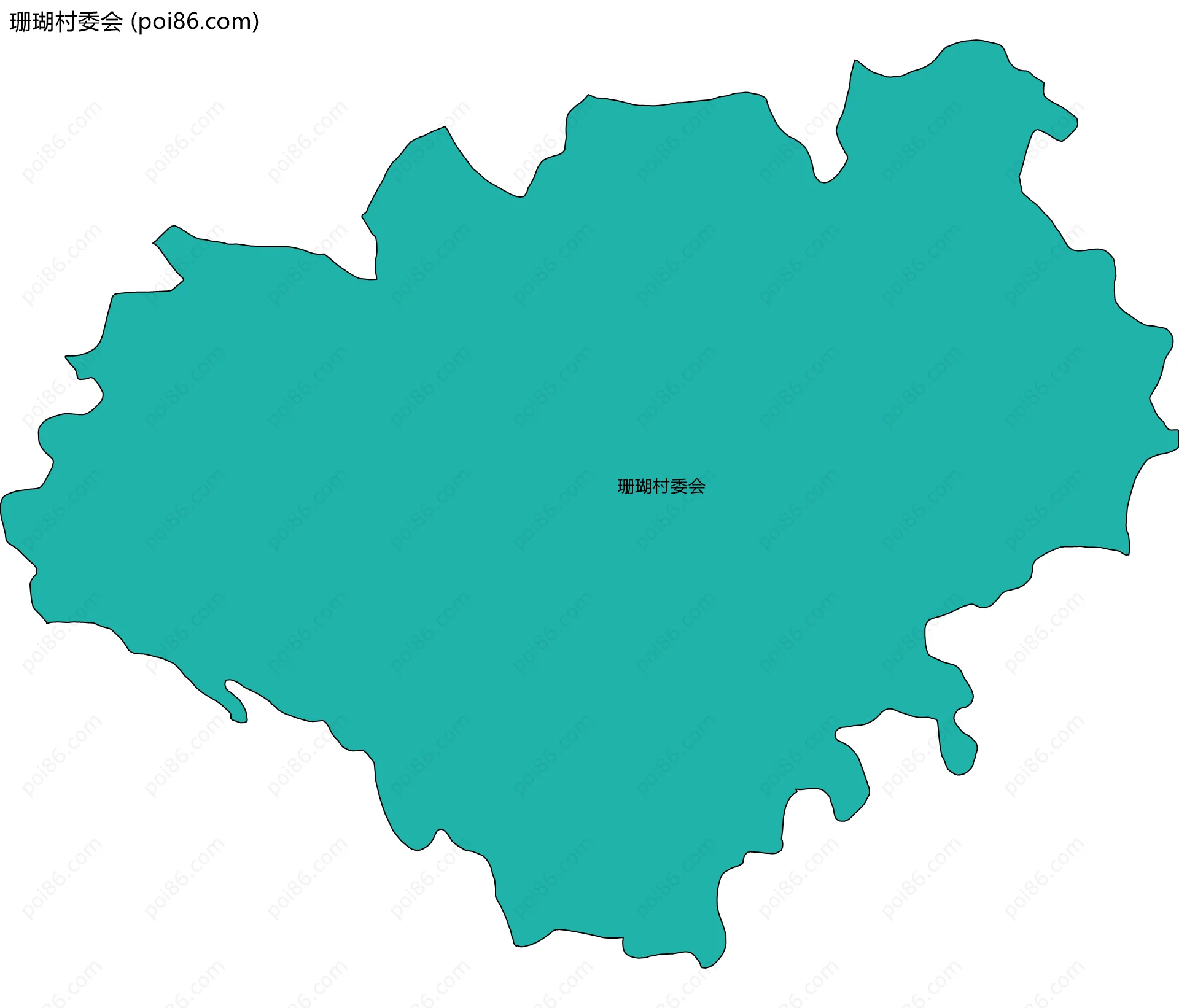 珊瑚村委会边界地图