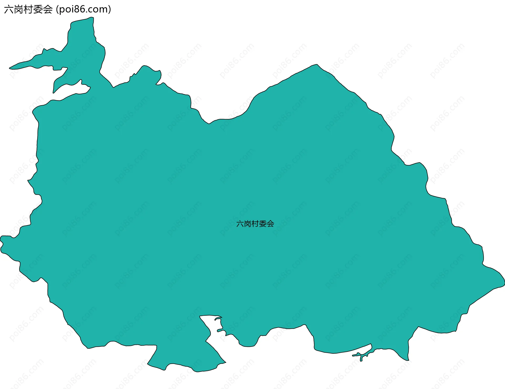 六岗村委会边界地图