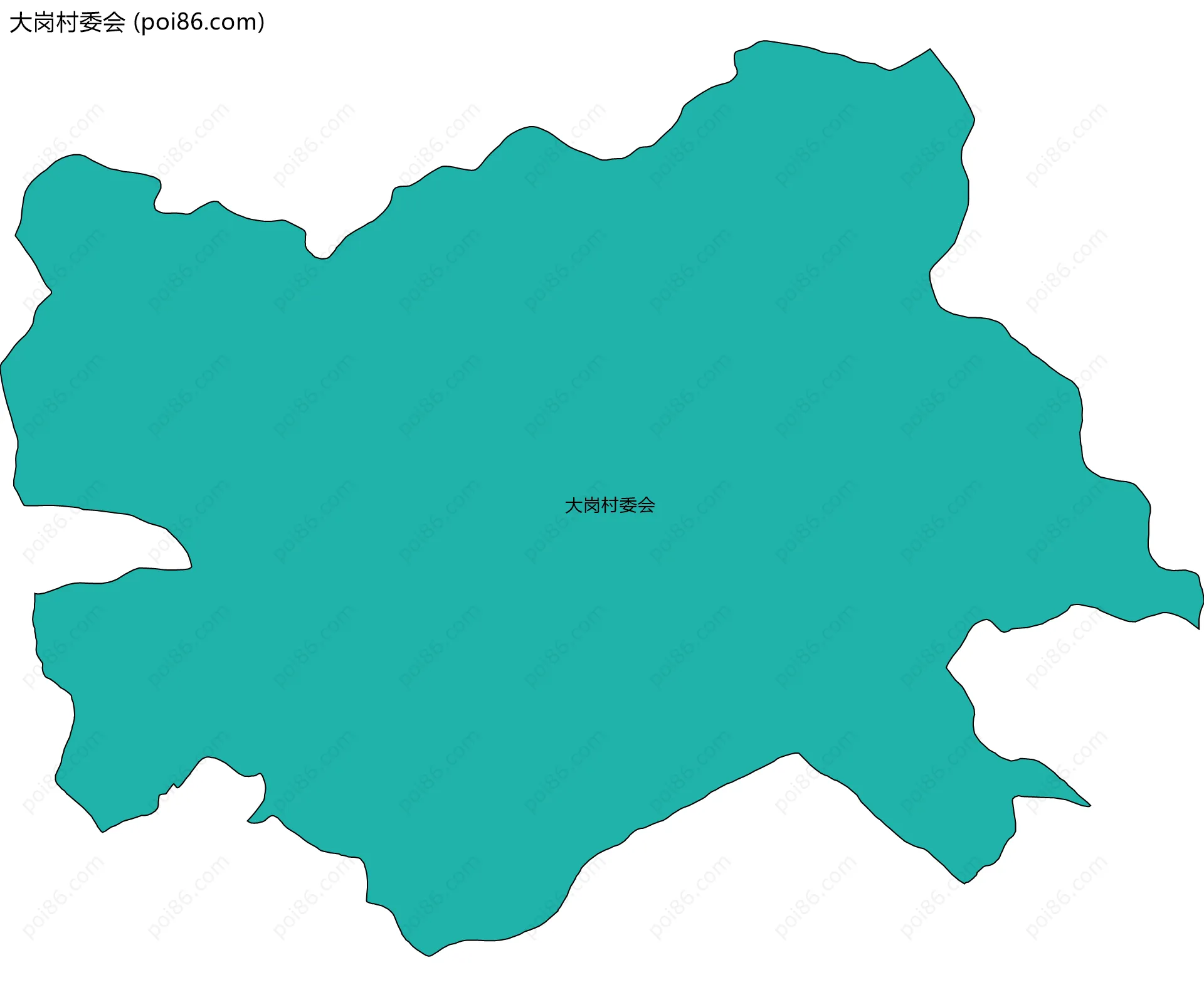 大岗村委会边界地图