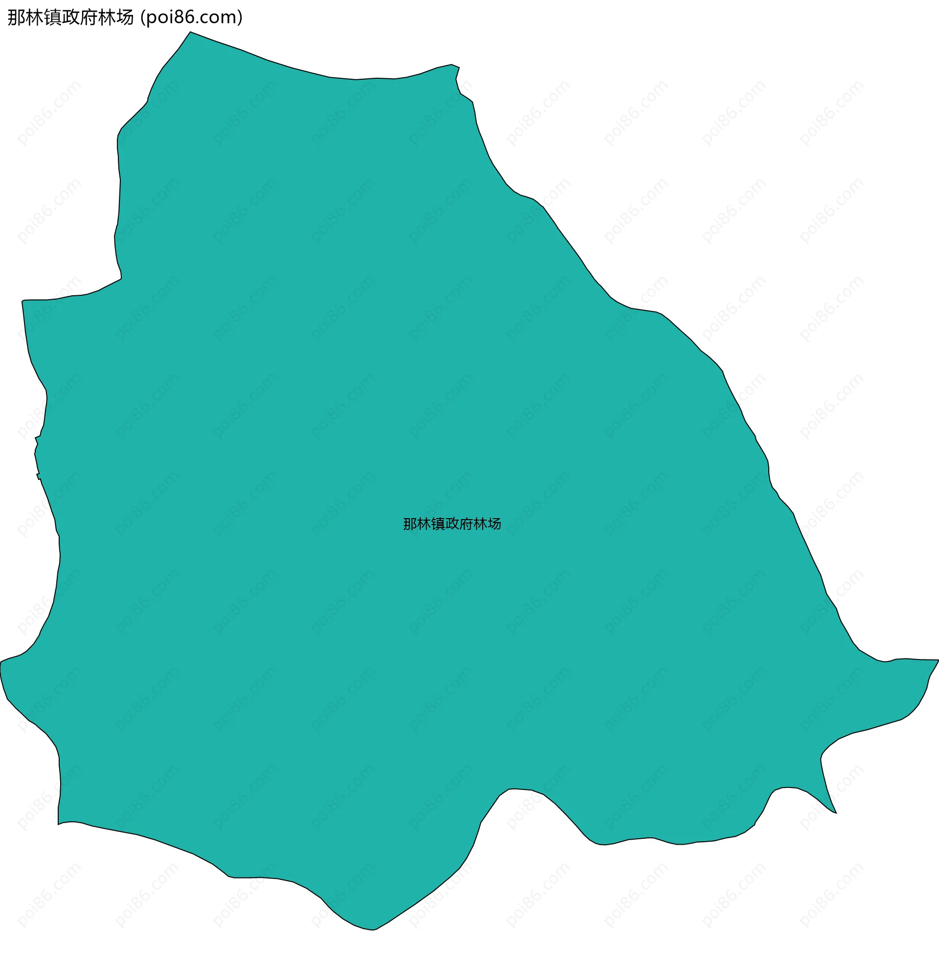 那林镇政府林场边界地图