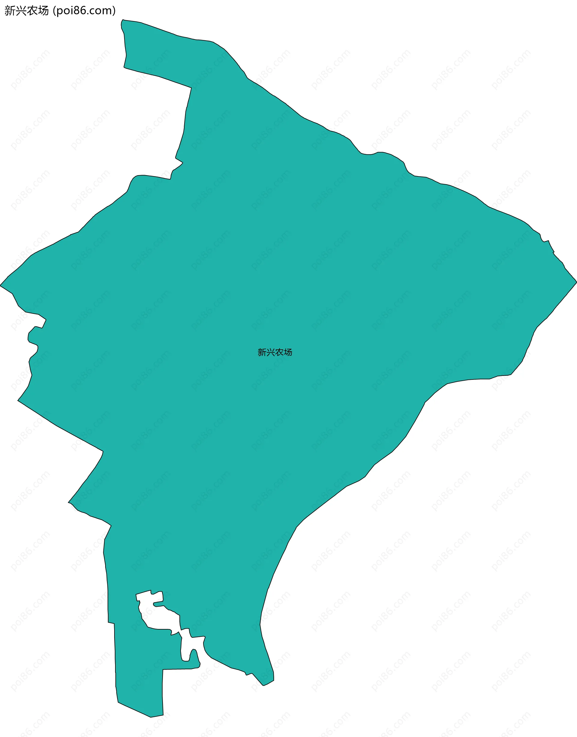 新兴农场边界地图