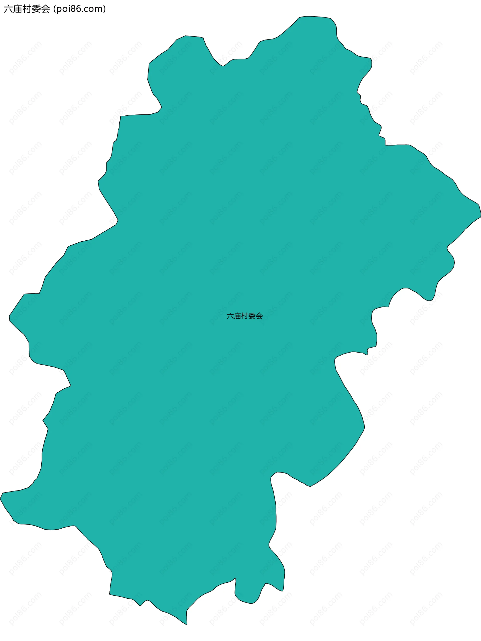 六庙村委会边界地图