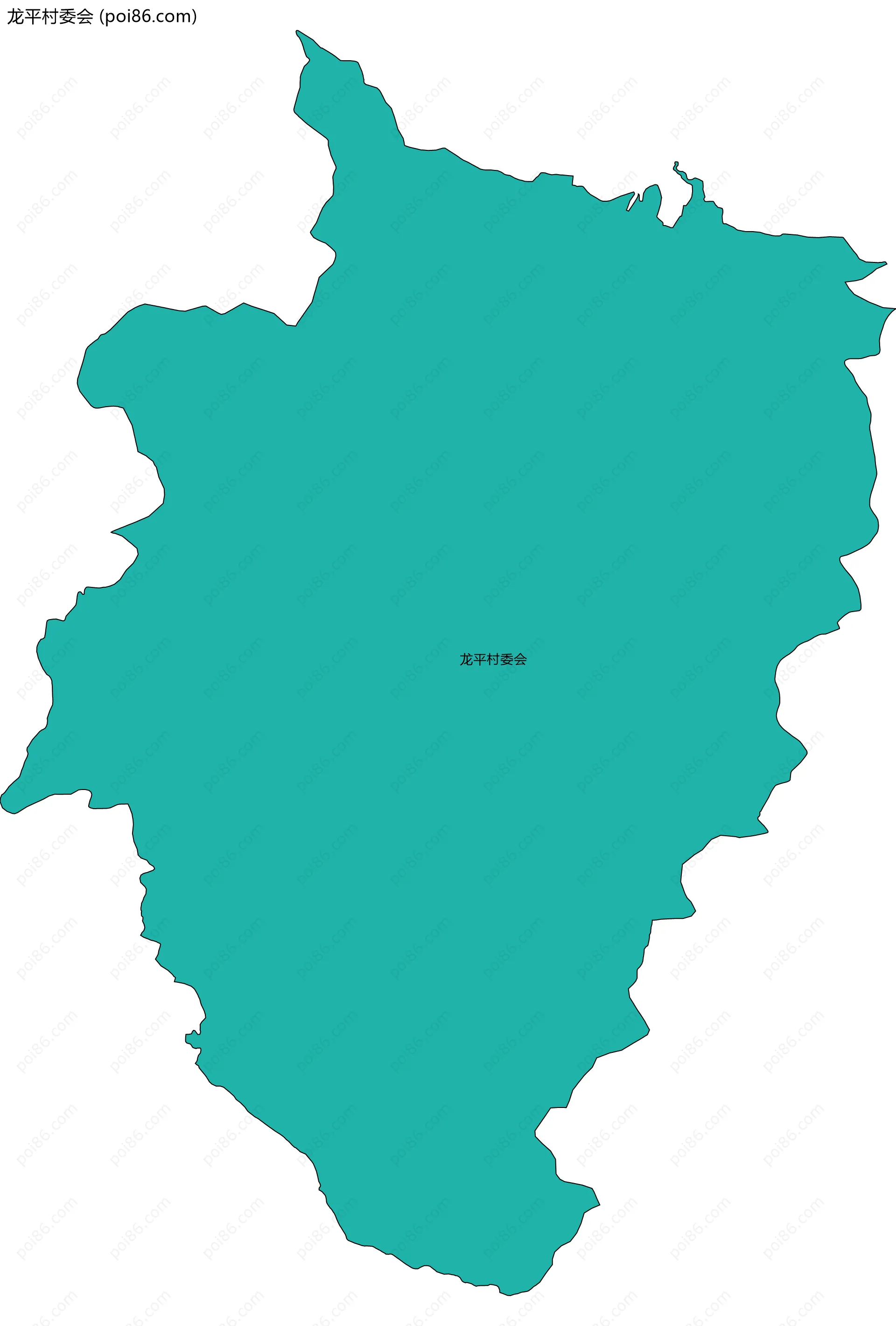 龙平村委会边界地图