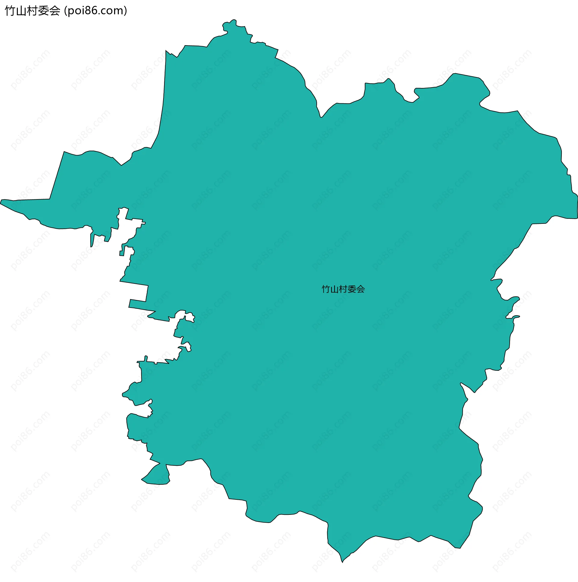 竹山村委会边界地图