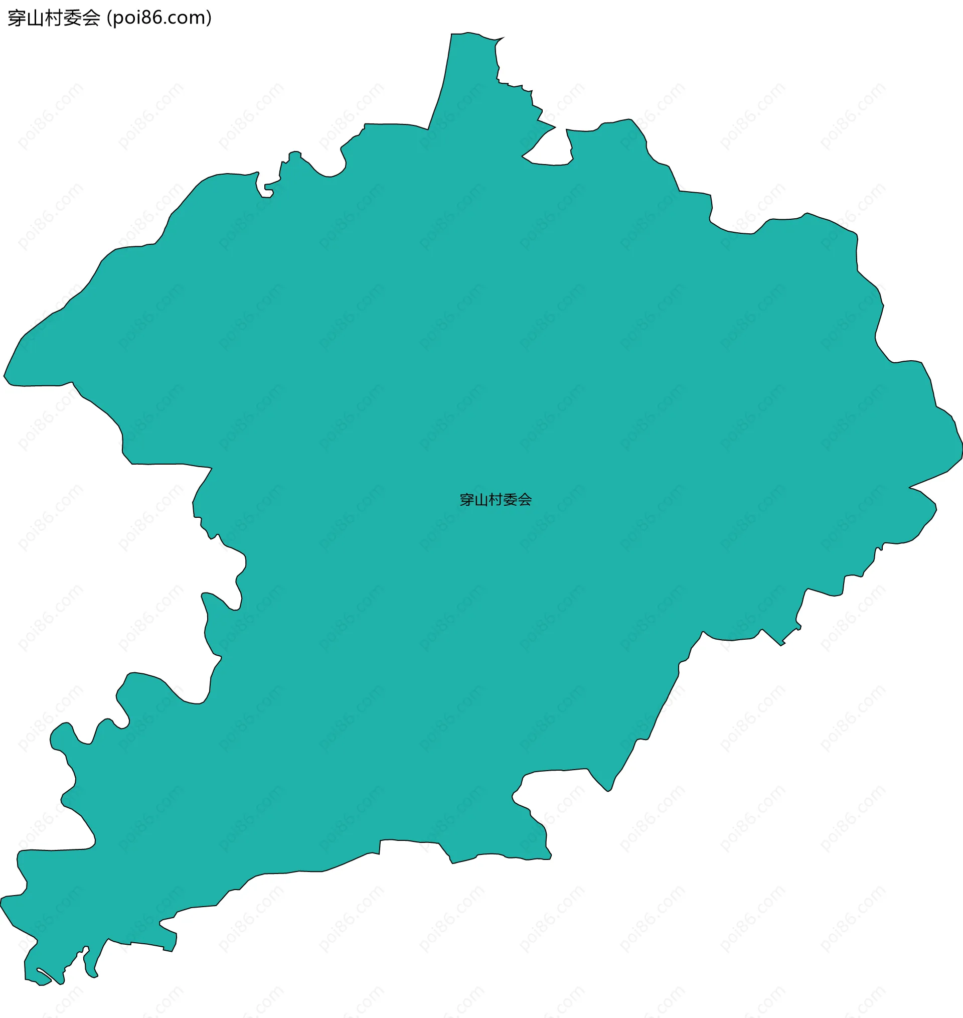 穿山村委会边界地图