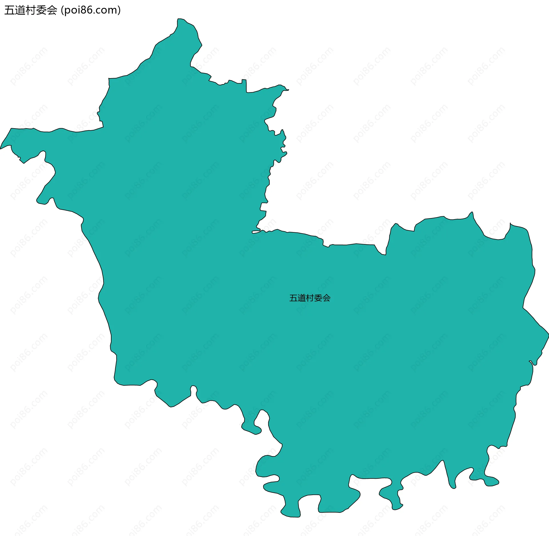 五道村委会边界地图