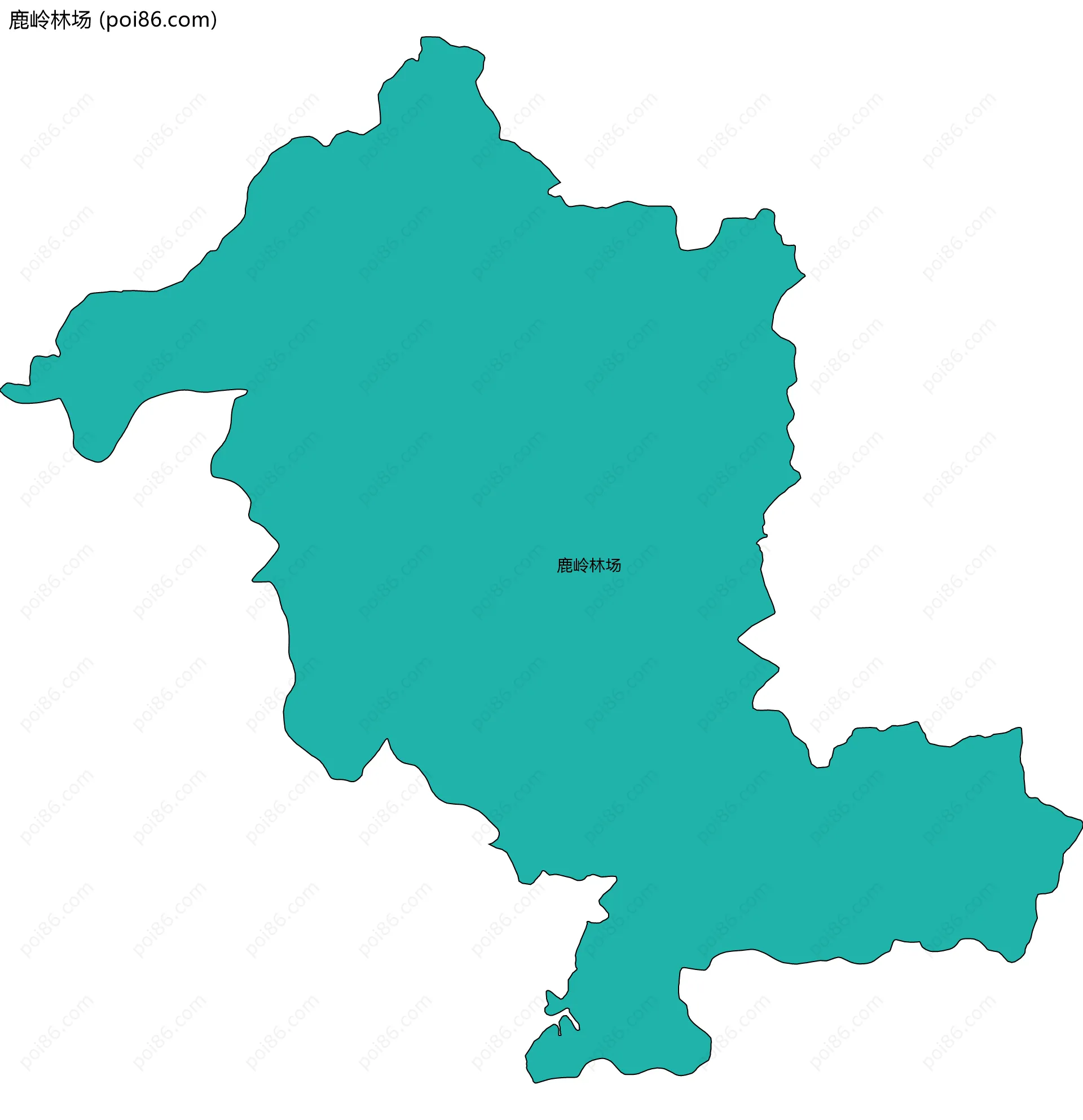 鹿岭林场边界地图