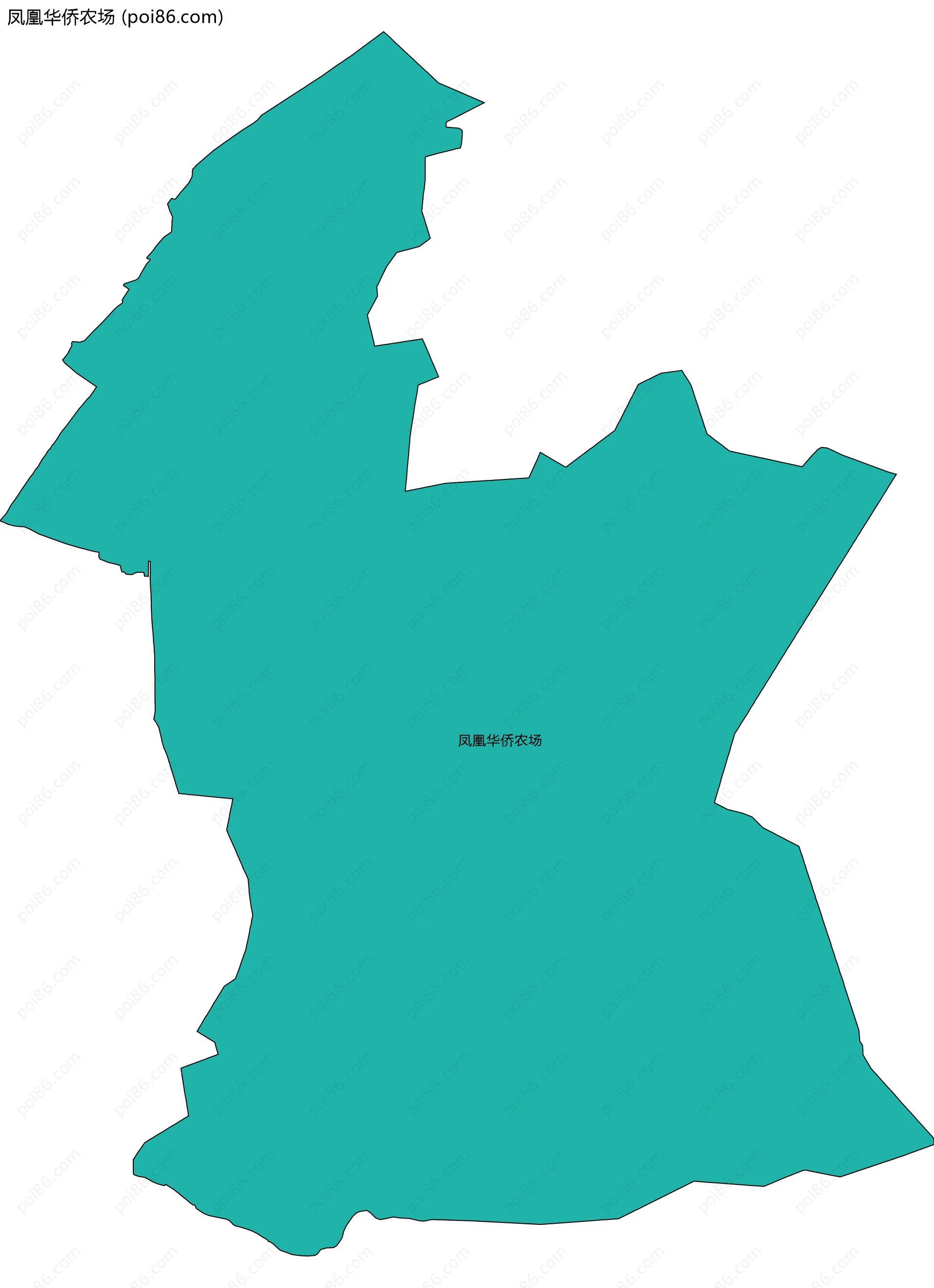 凤凰华侨农场边界地图