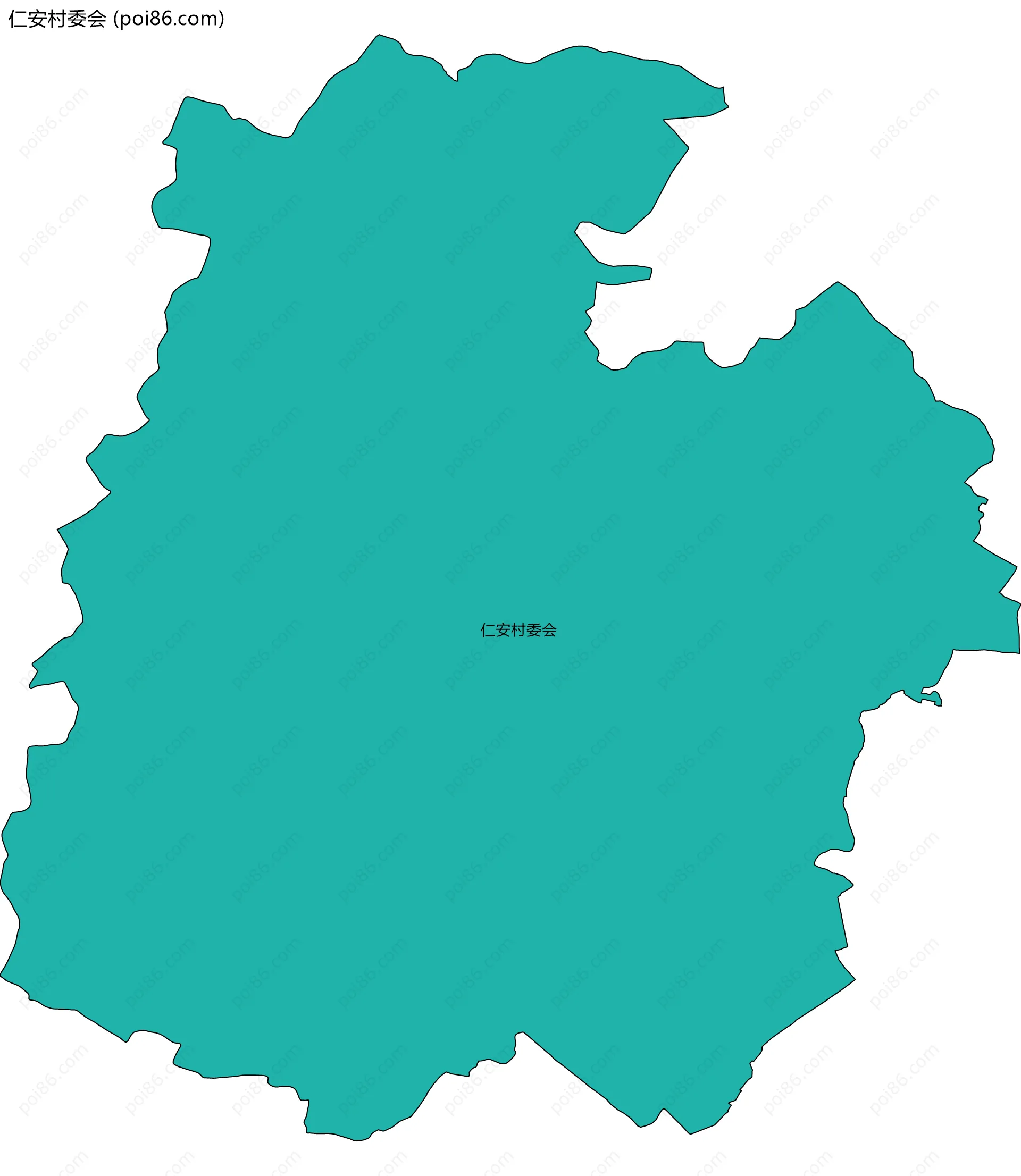 仁安村委会边界地图