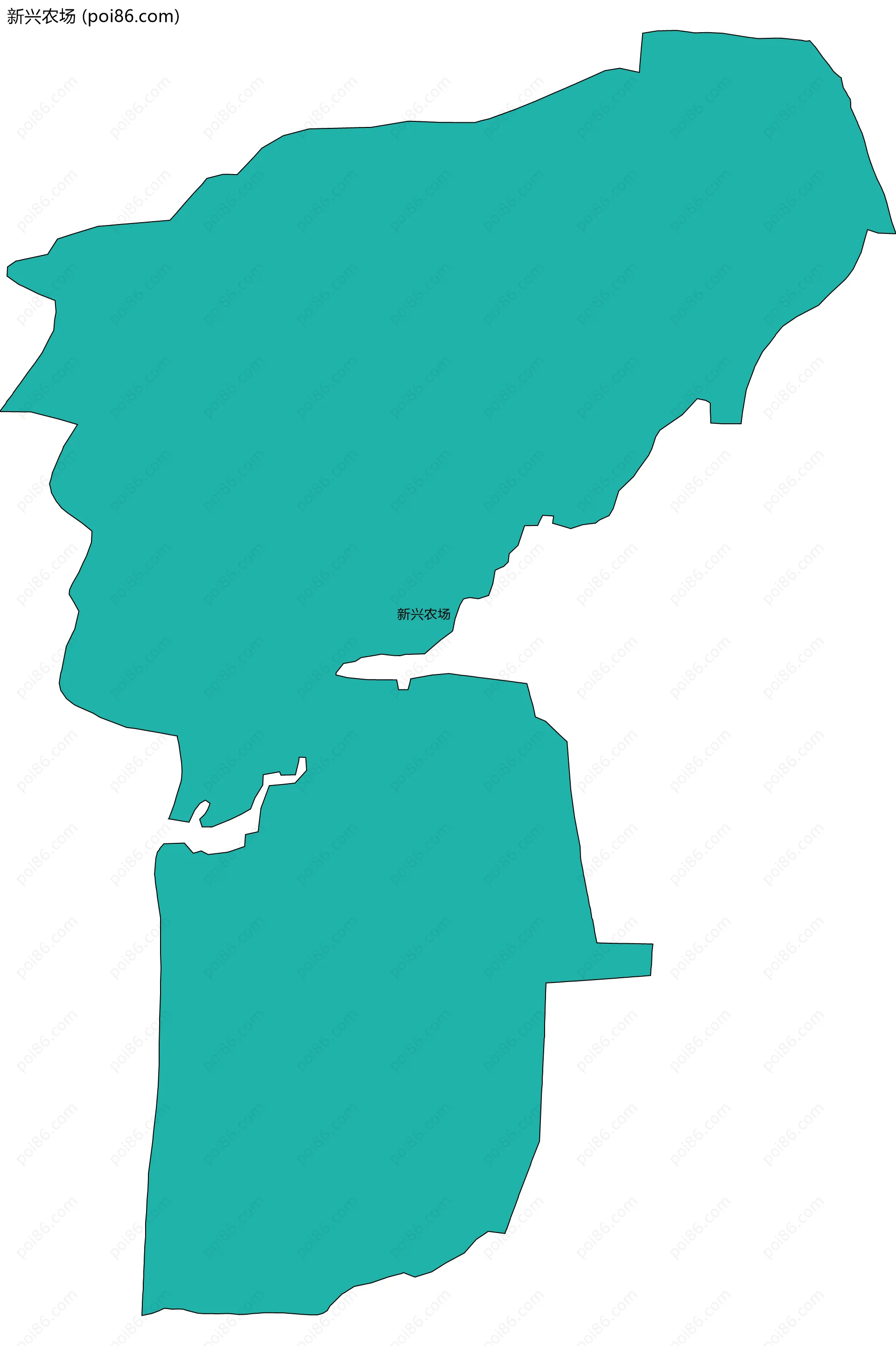 新兴农场边界地图
