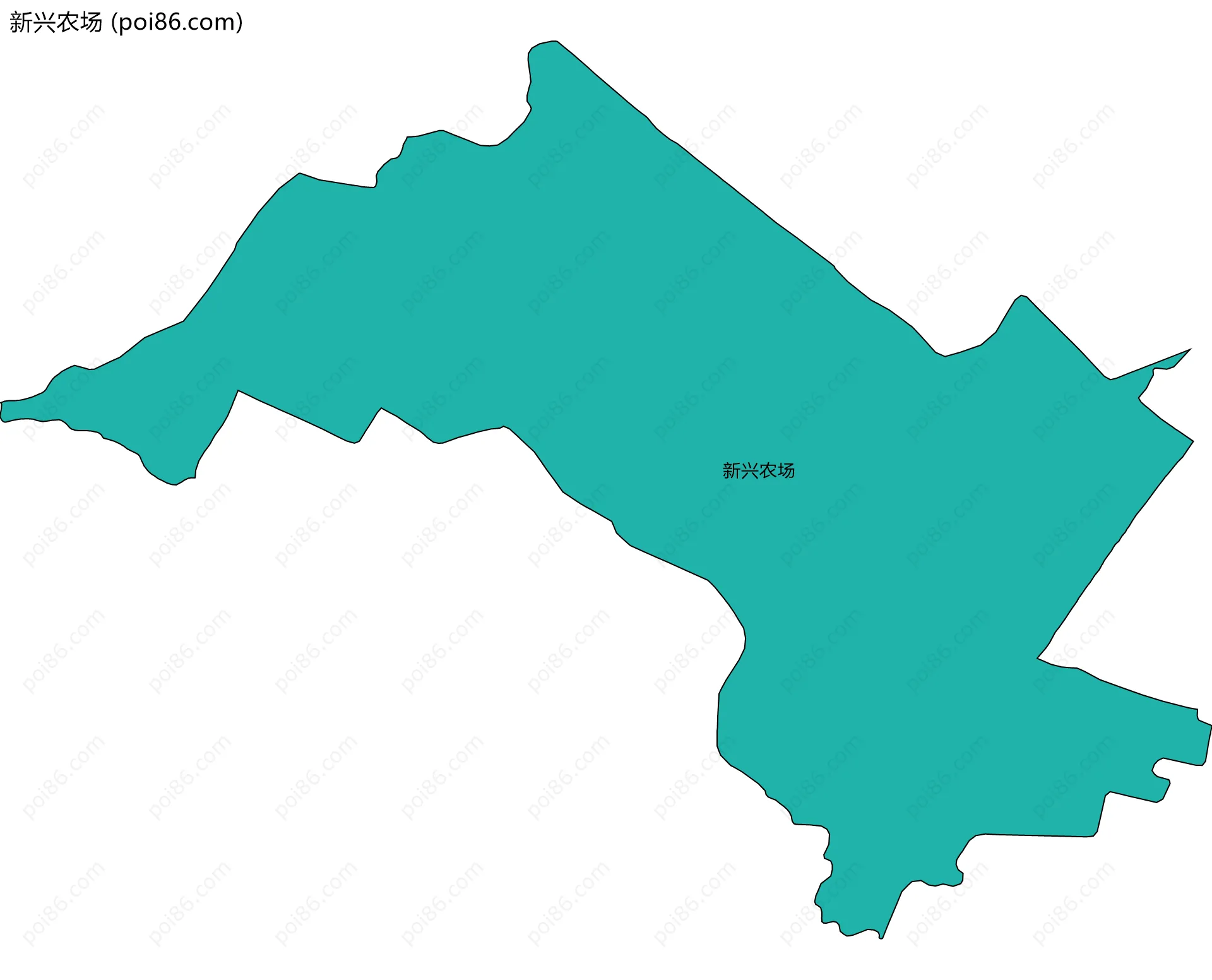 新兴农场边界地图
