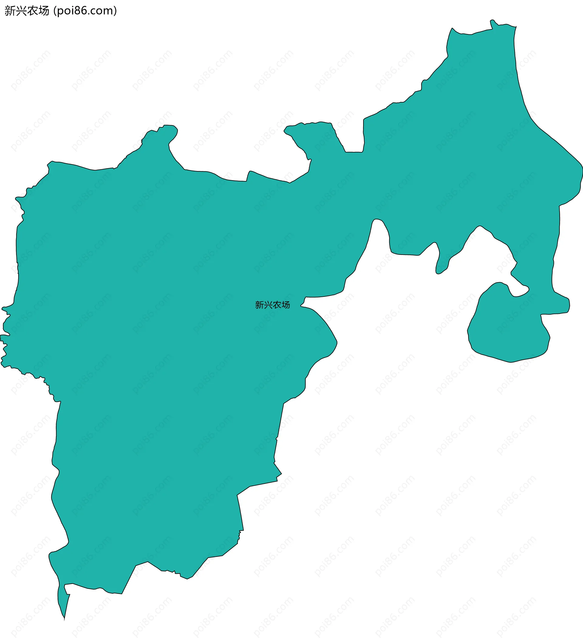 新兴农场边界地图