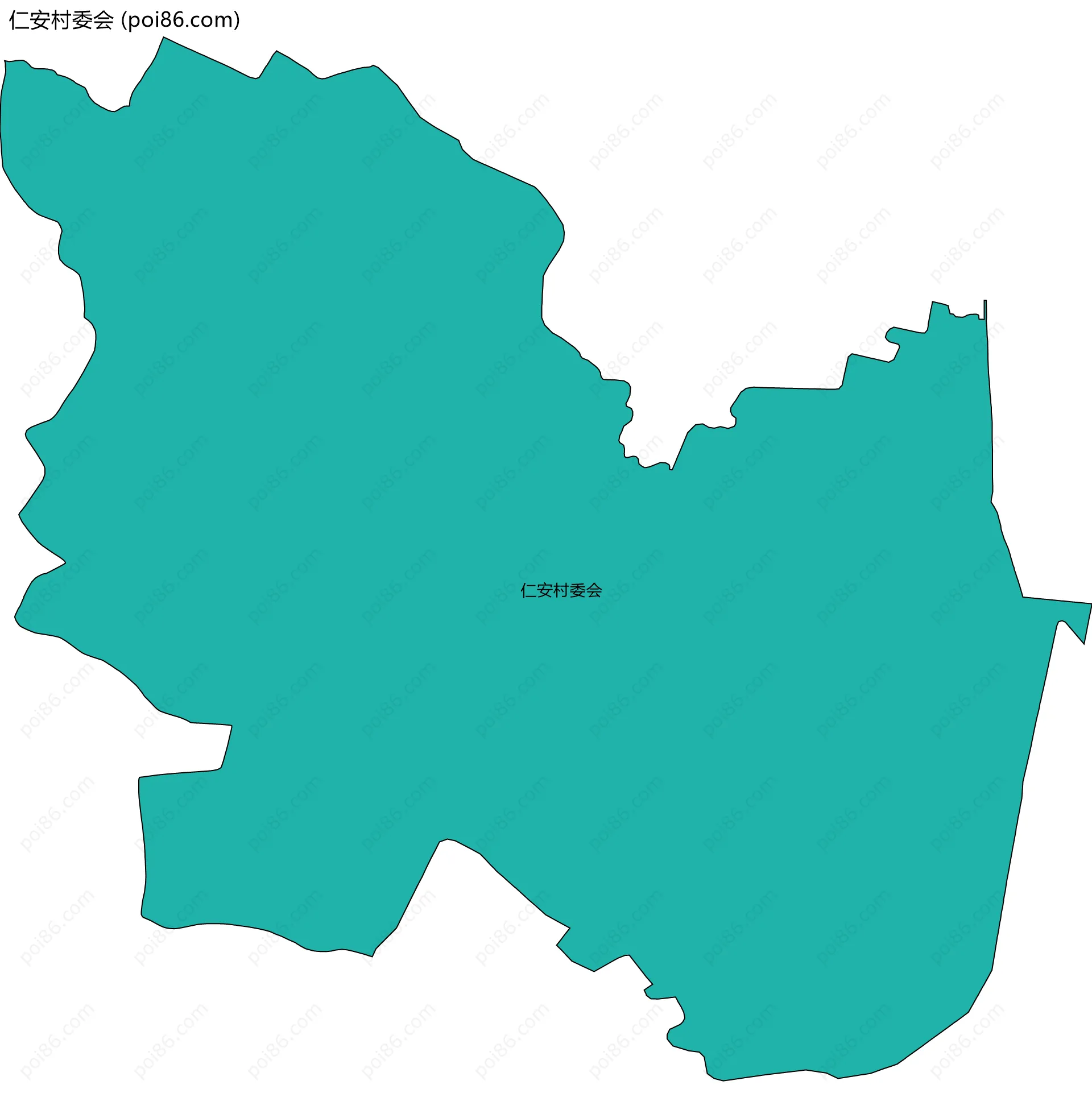仁安村委会边界地图