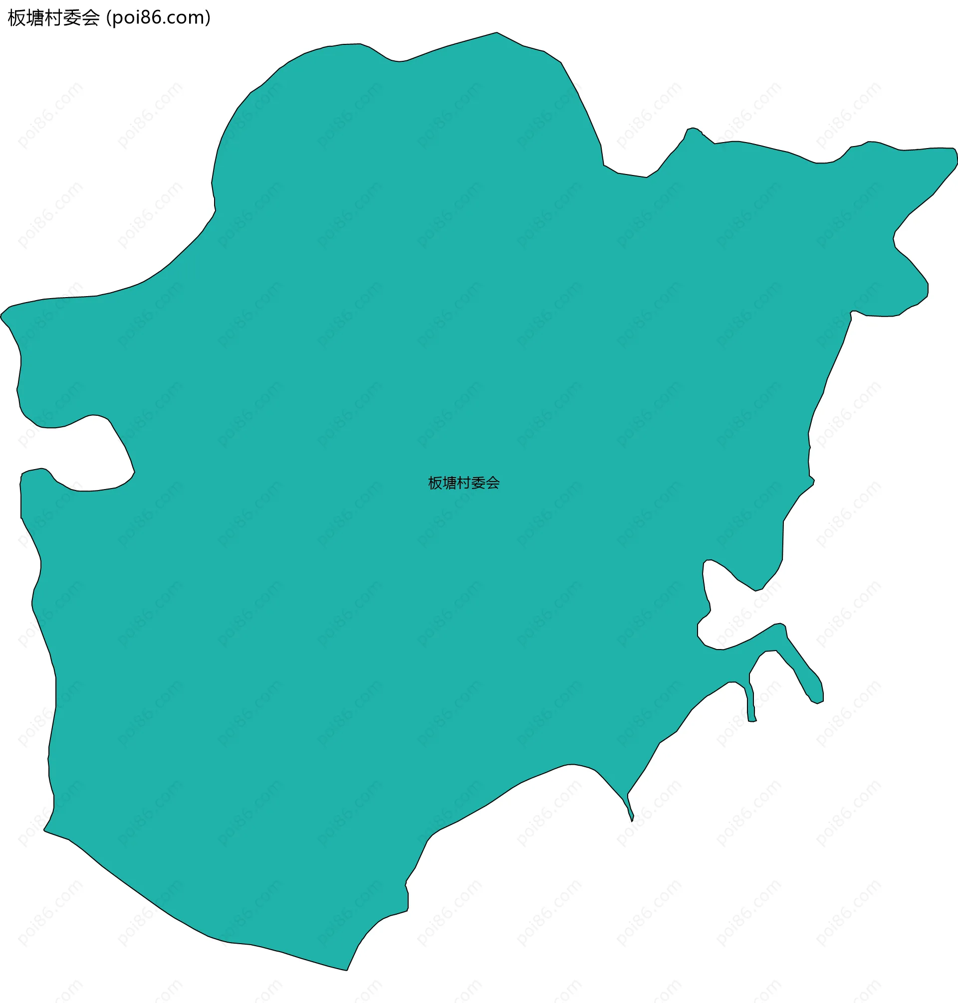 板塘村委会边界地图