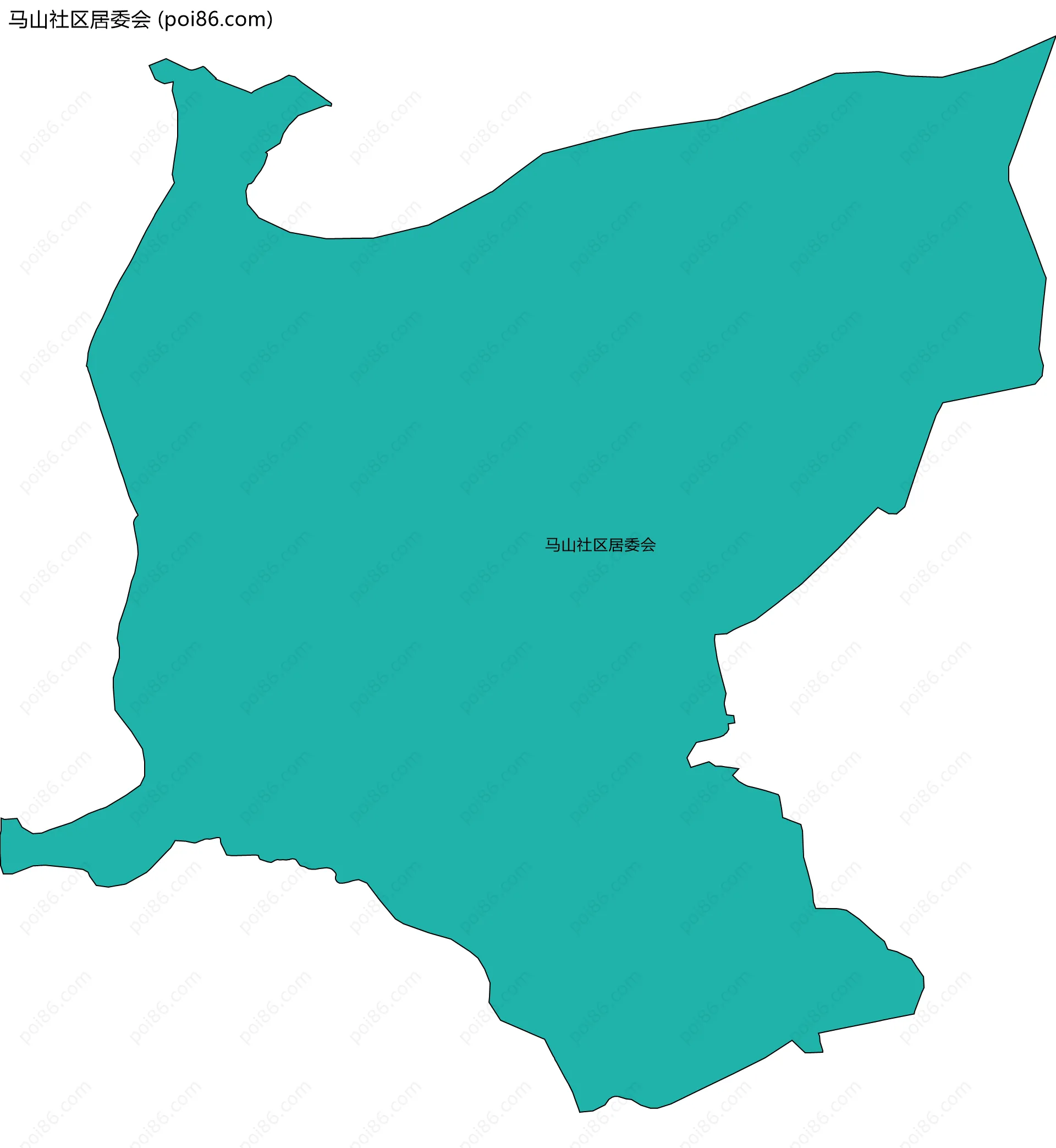 马山社区居委会边界地图