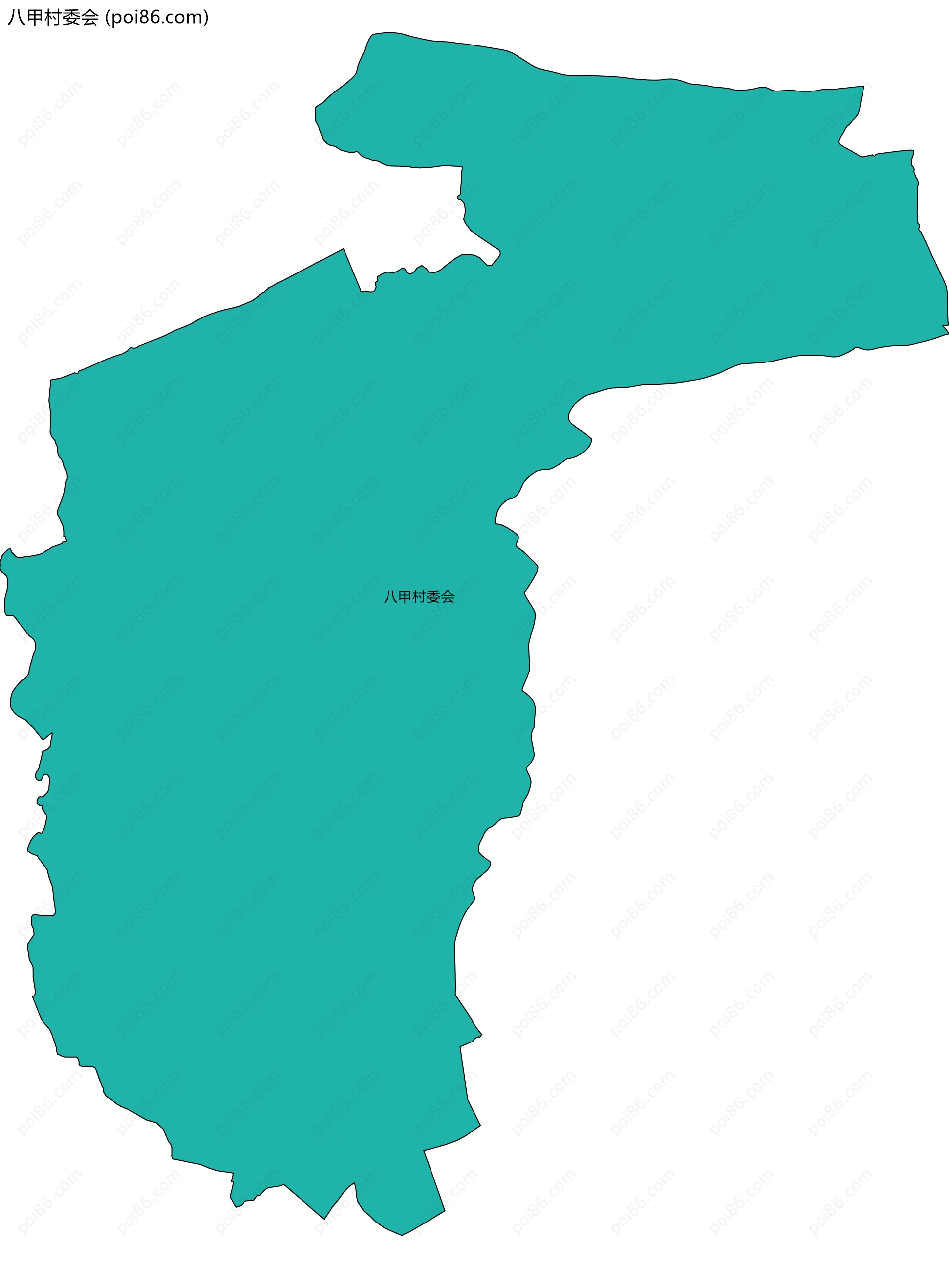 八甲村委会边界地图