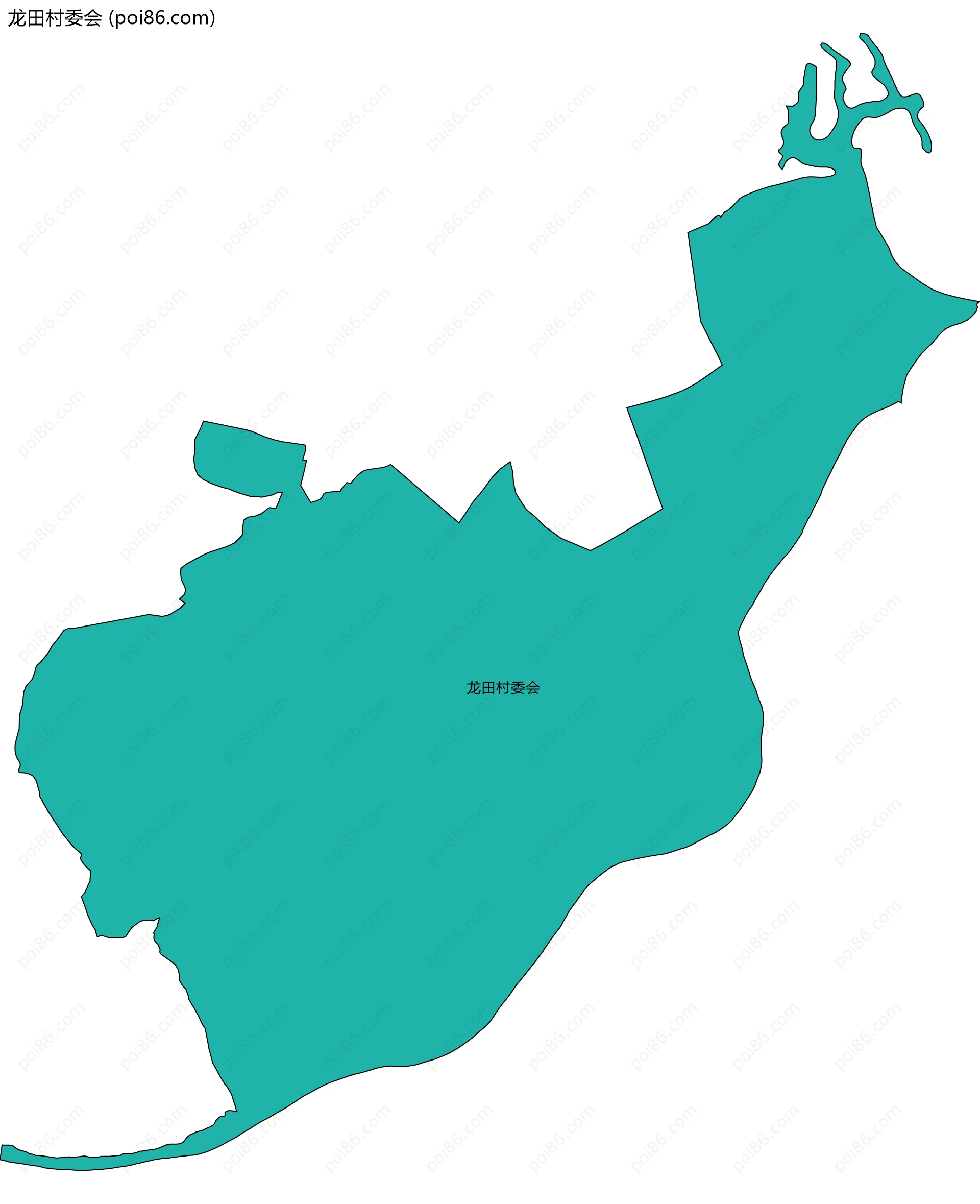 龙田村委会边界地图