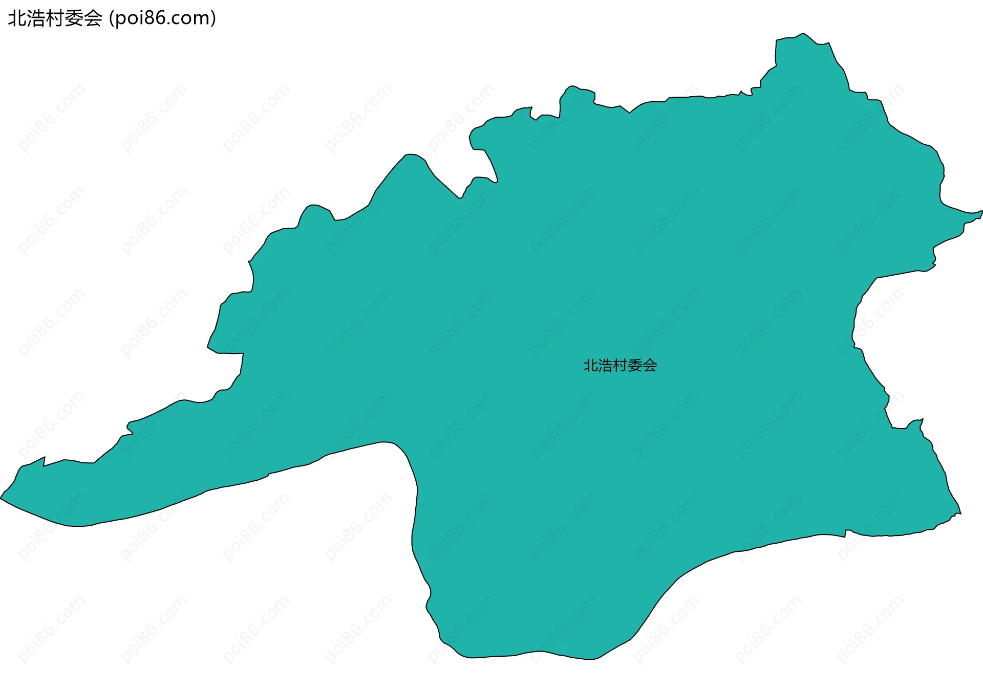 北浩村委会边界地图