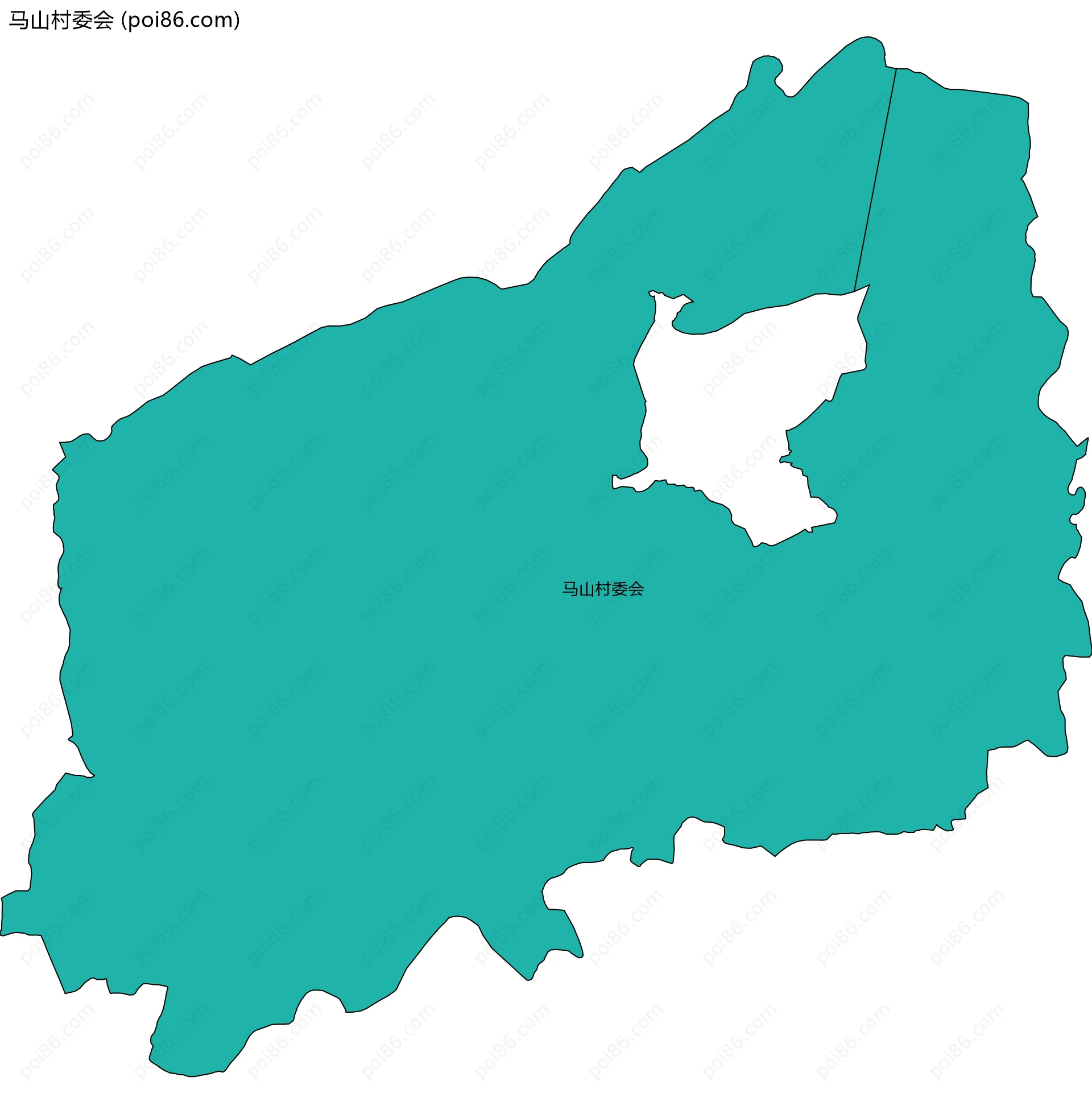 马山村委会边界地图