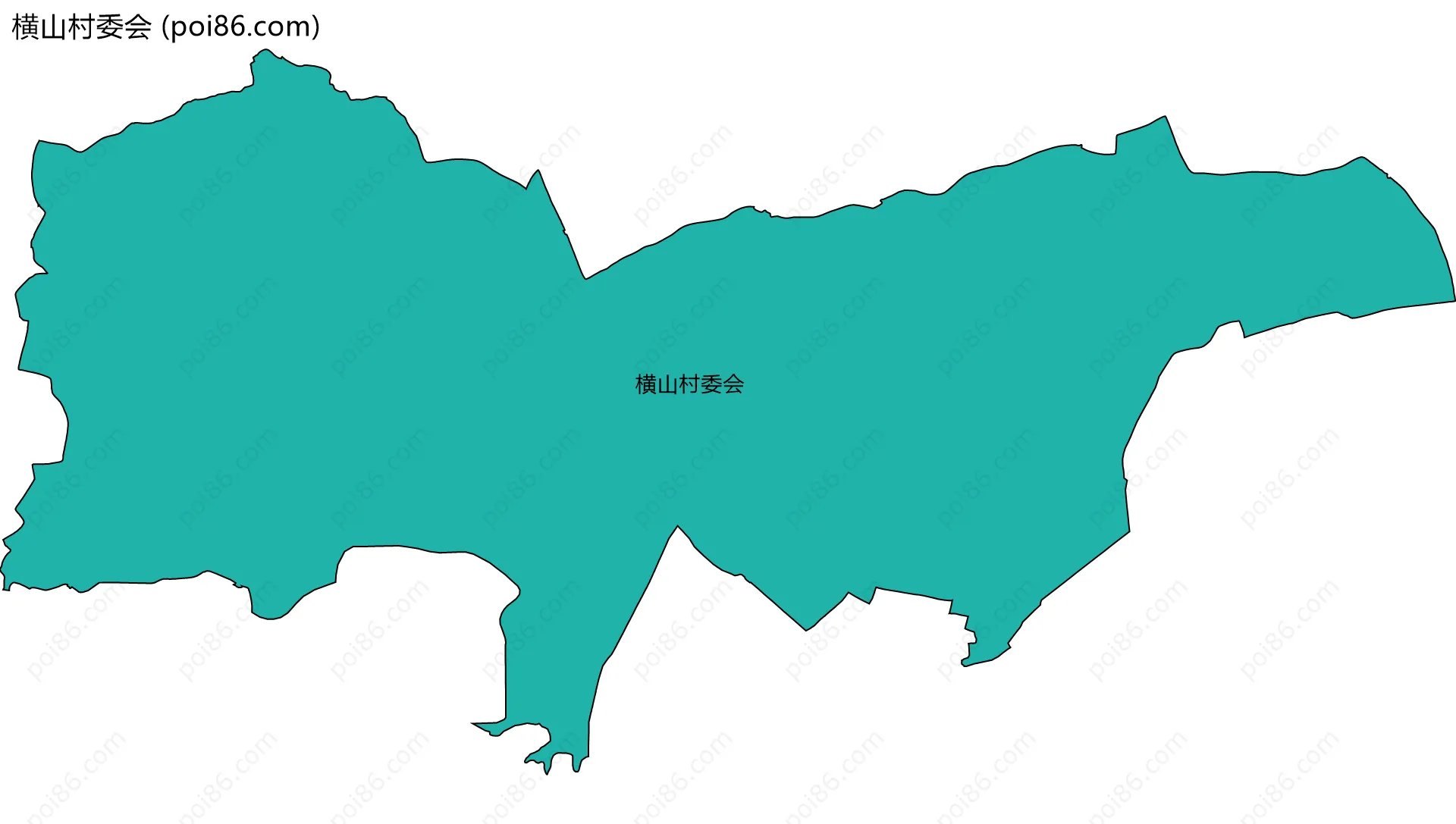 横山村委会边界地图