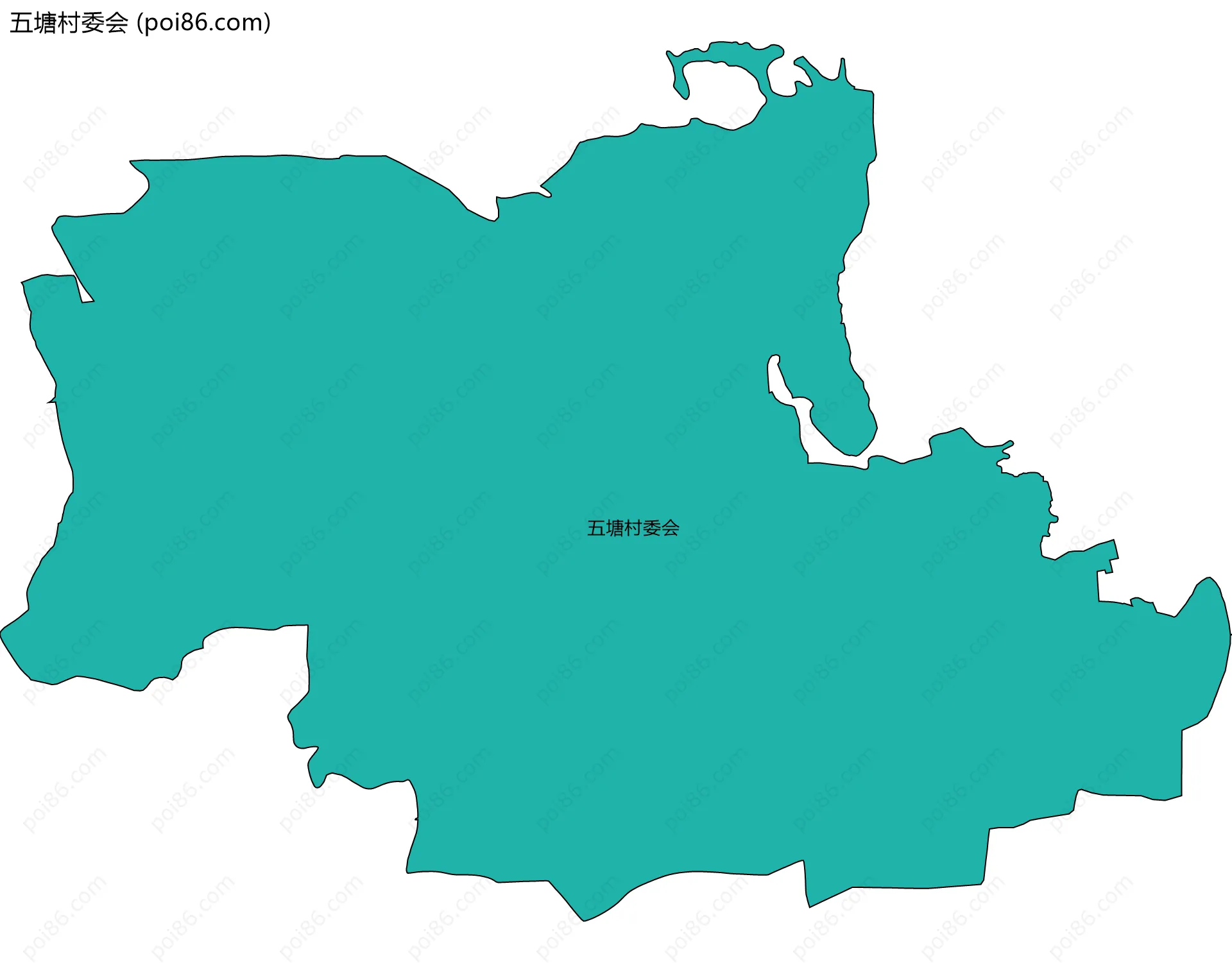 五塘村委会边界地图