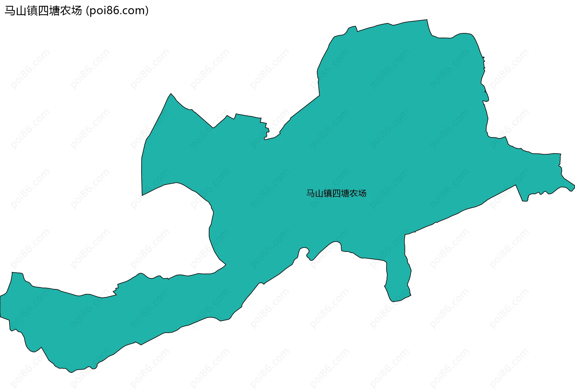 马山镇四塘农场边界地图