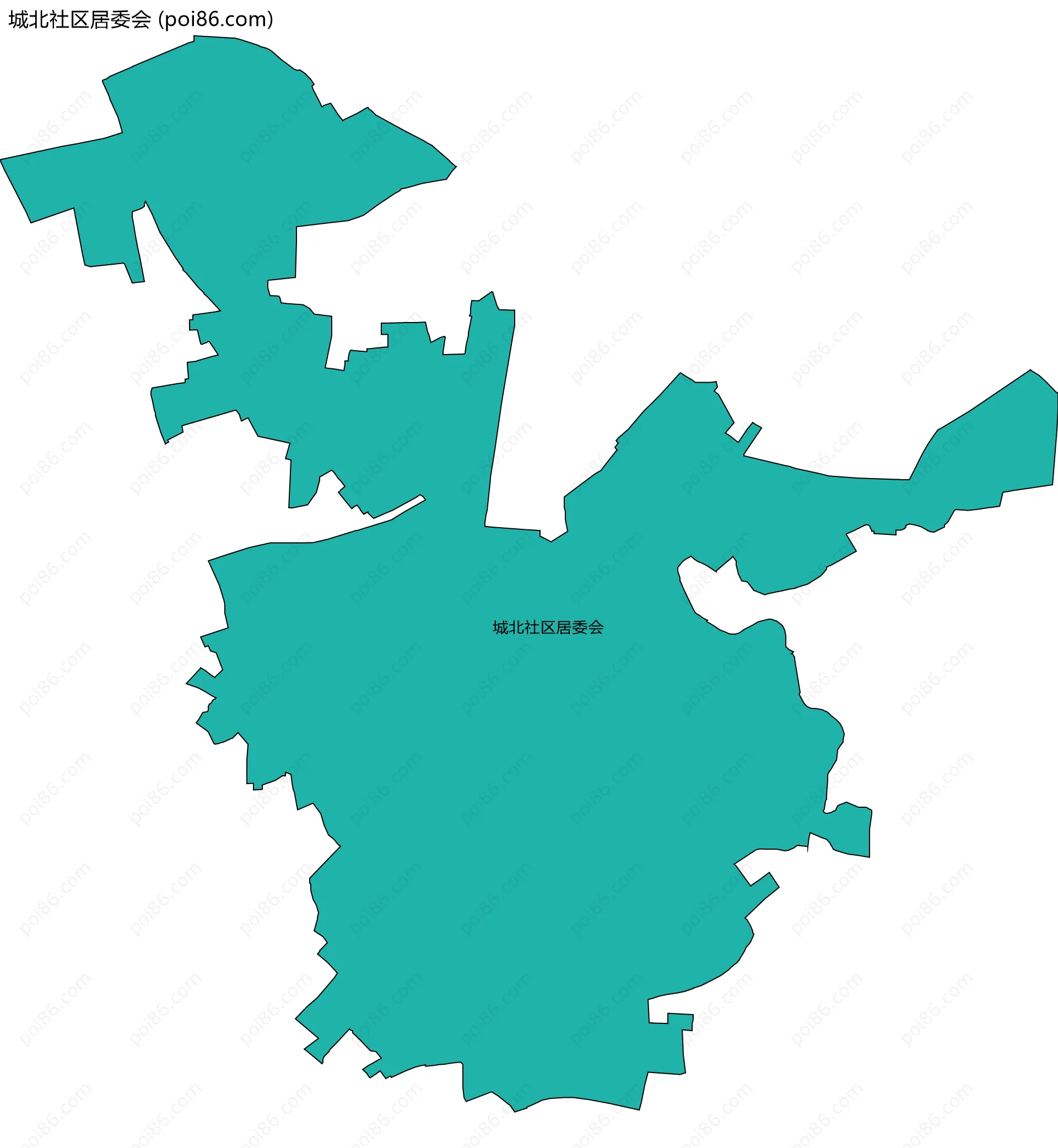 城北社区居委会边界地图