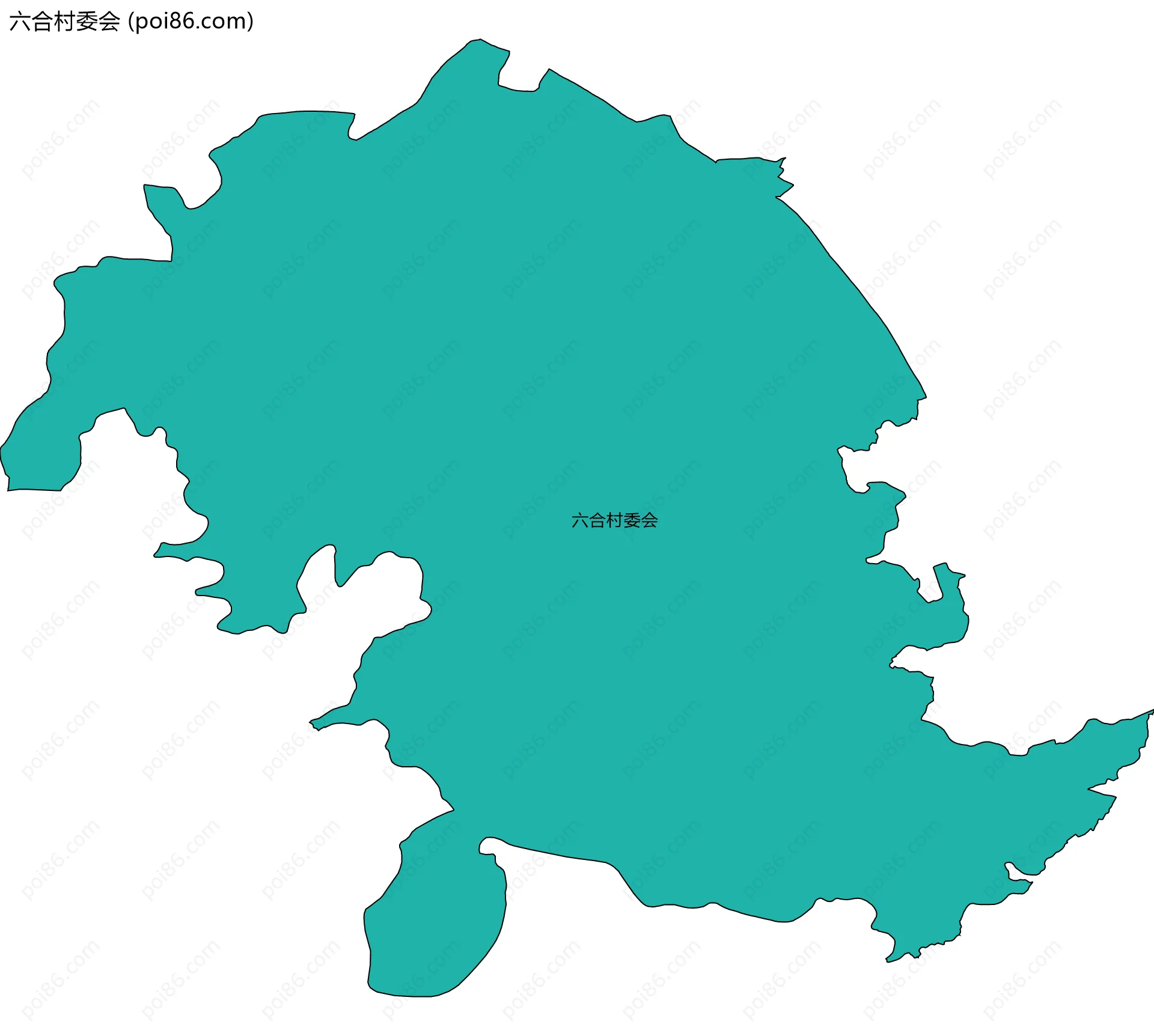 六合村委会边界地图