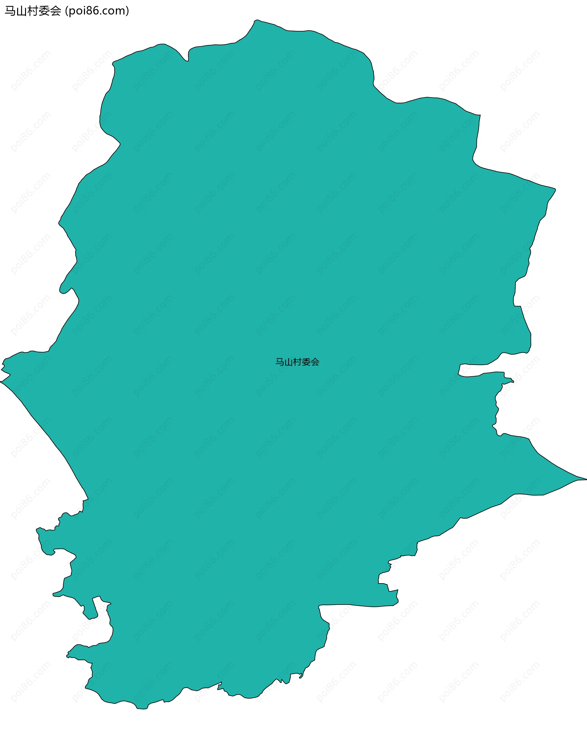 马山村委会边界地图