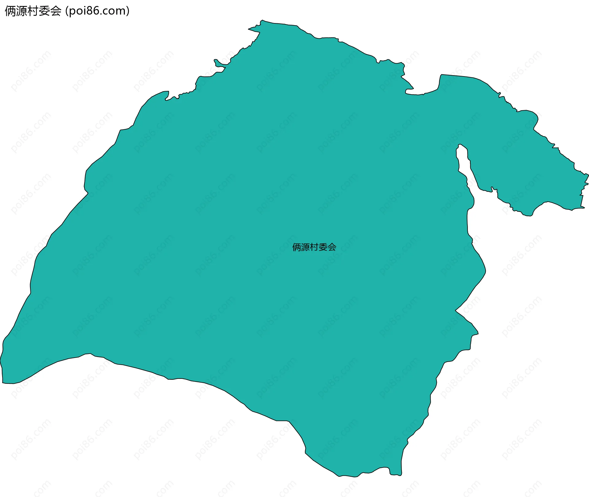 俩源村委会边界地图